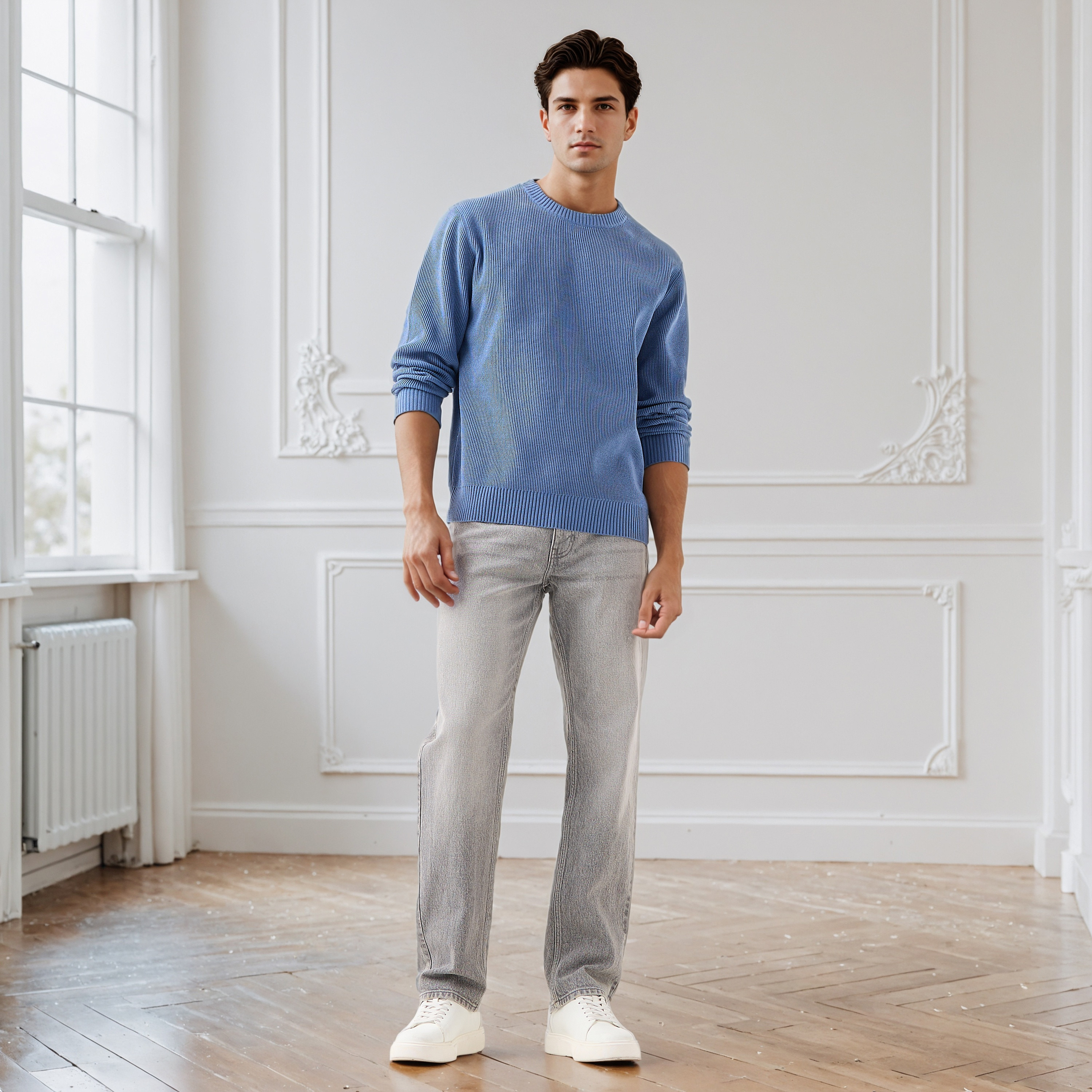Men's Crew Neck Textured Sweater-men-clothing-sweatersandpullovers-image-7