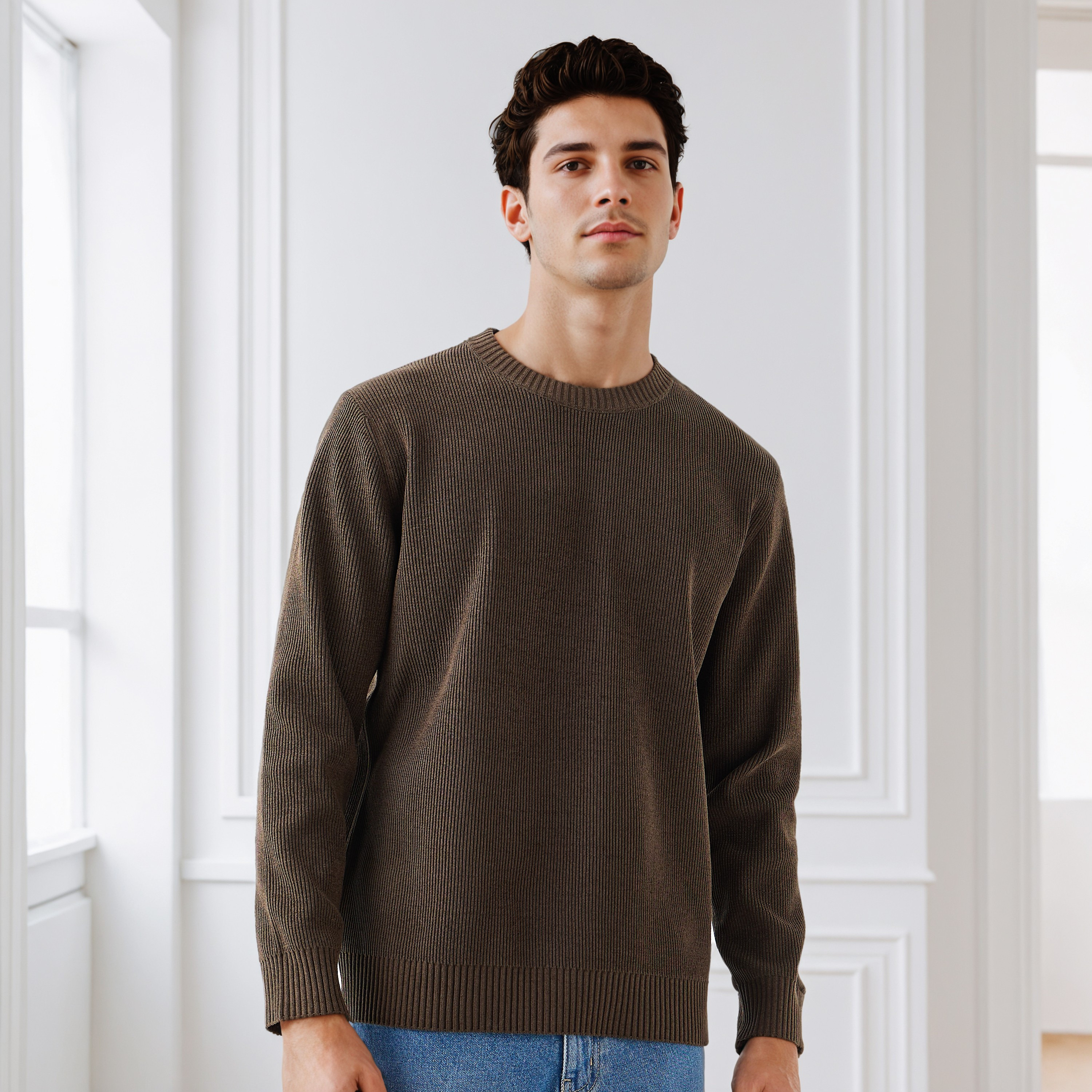 Men's Crew Neck Textured Sweater-men-clothing-sweatersandpullovers-image-11