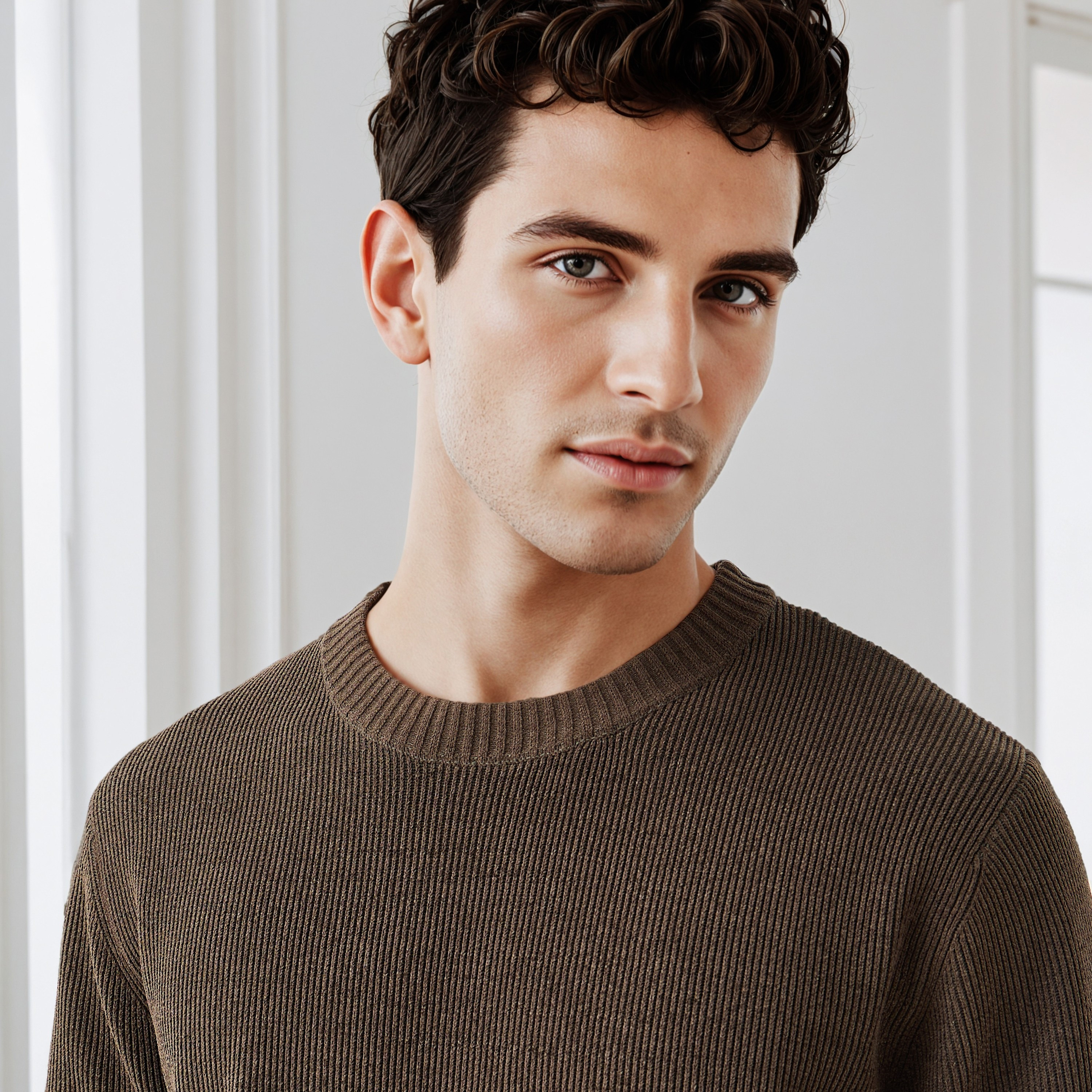 Men's Crew Neck Textured Sweater-men-clothing-sweatersandpullovers-image-5