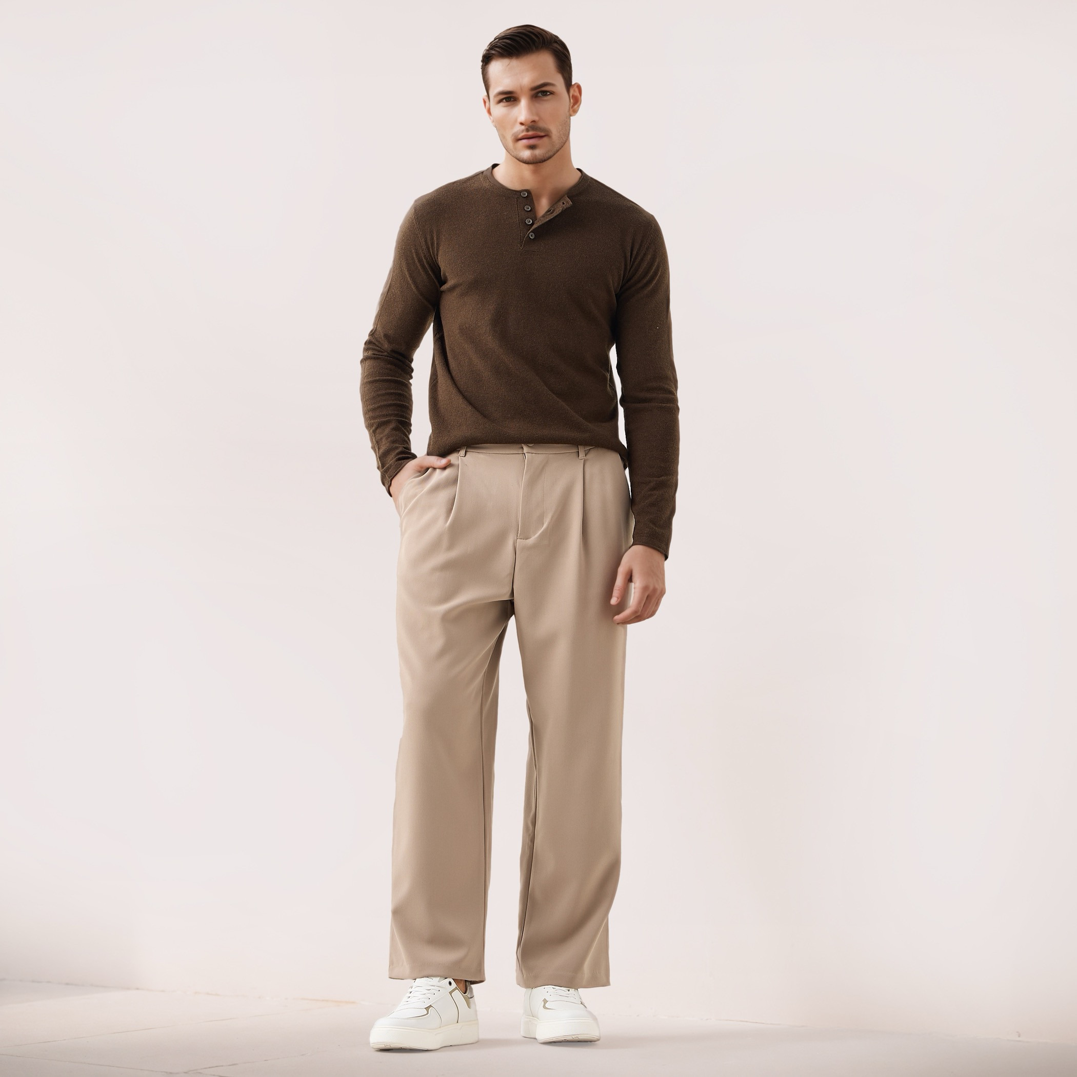 Henley Collar Sweater with Long Sleeves-men-clothing-sweatersandpullovers-image-2