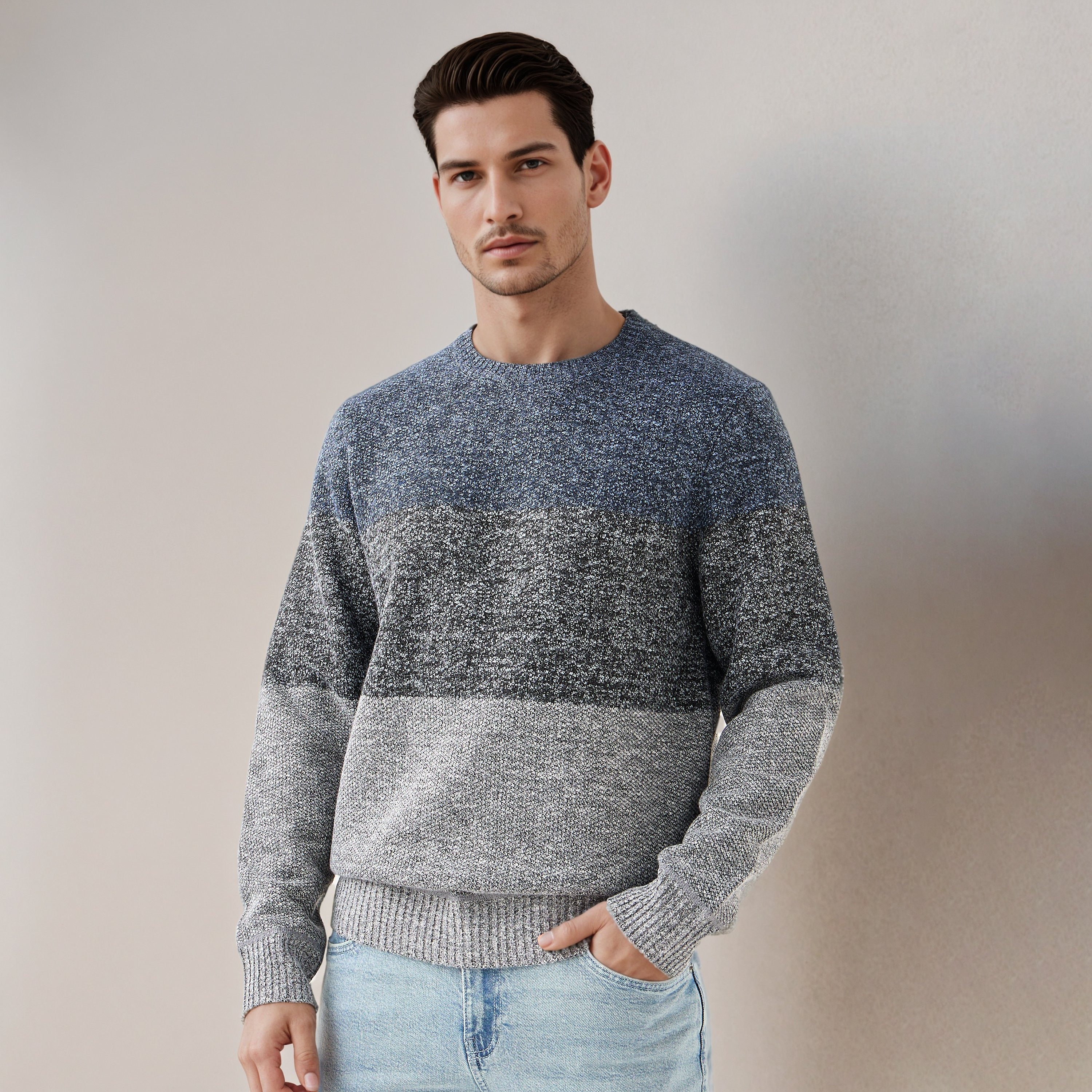 Men Crew Neck Striped Sweater-men-clothing-sweatersandpullovers-image-1