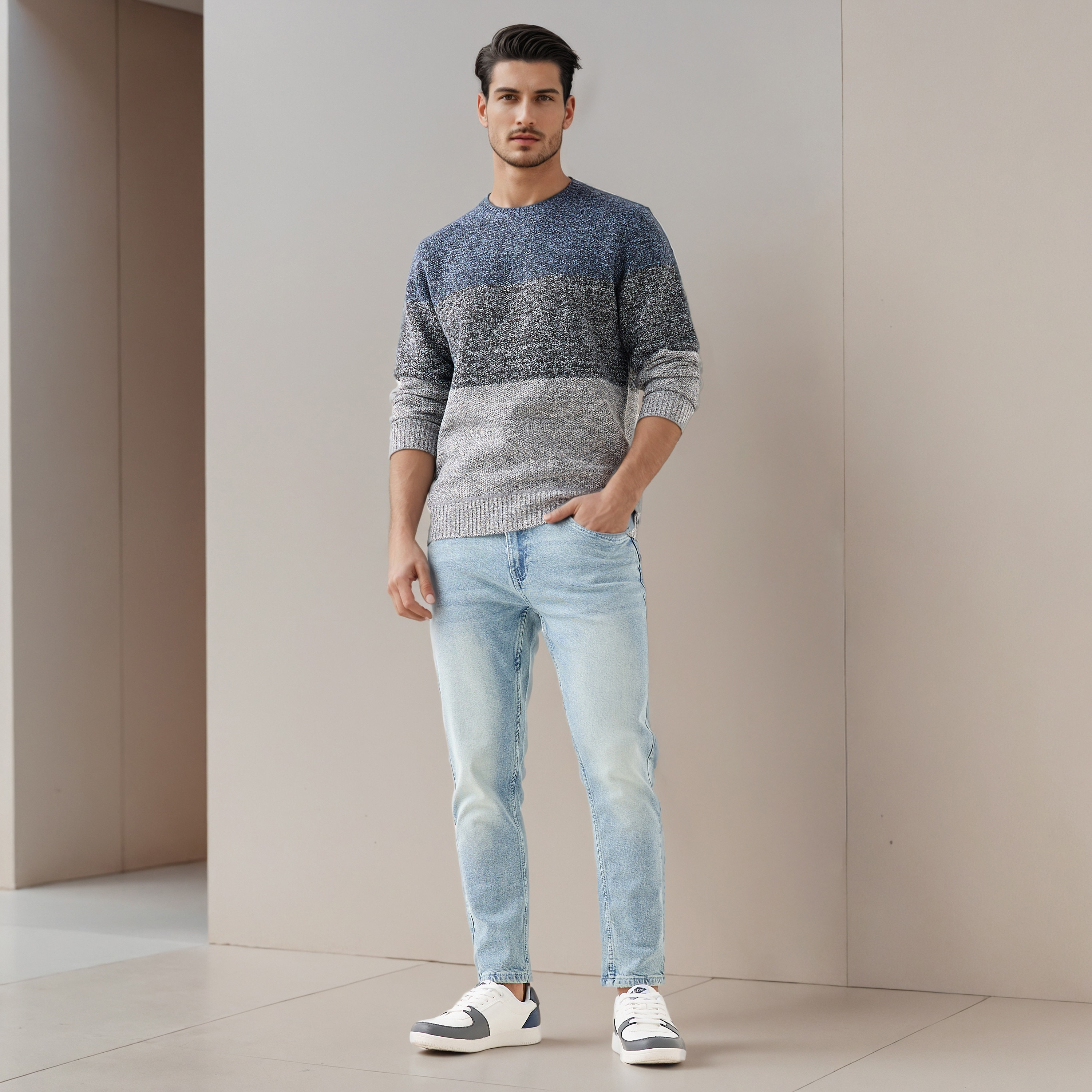 Men Crew Neck Striped Sweater-men-clothing-sweatersandpullovers-image-2