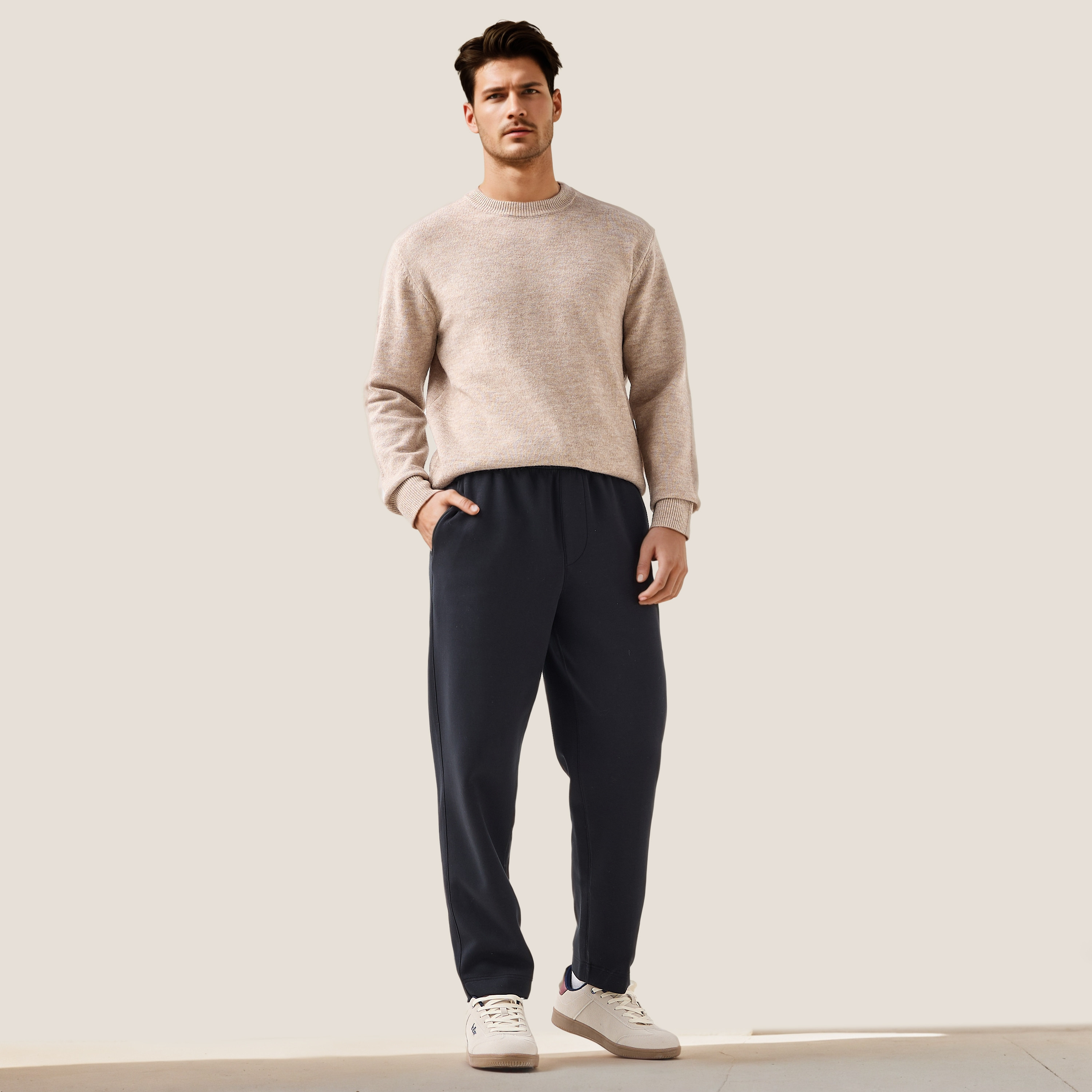 Men Regular Fit Joggers with Flexi Waist-men-clothing-bottoms-joggers-image-2