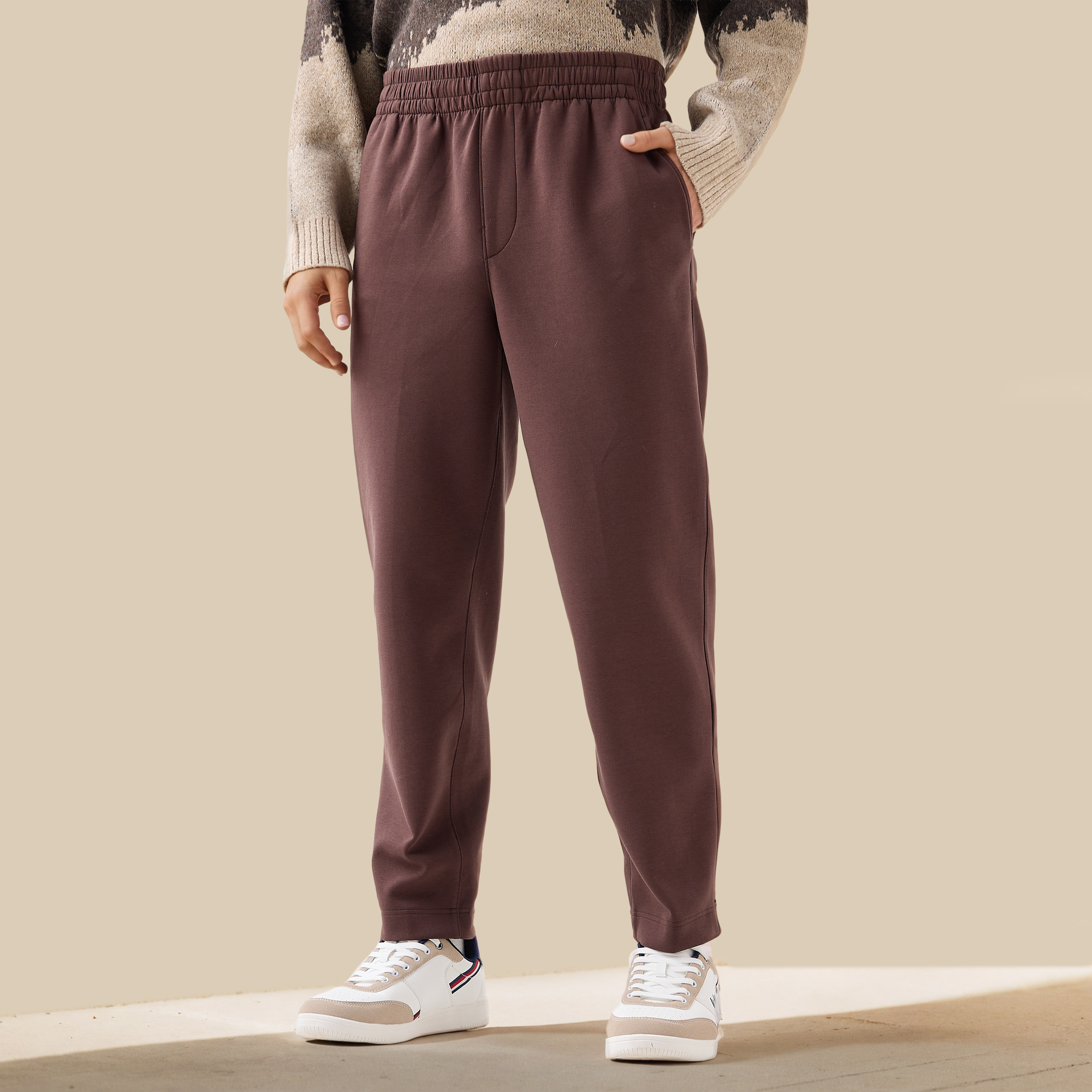 Men Regular Fit Joggers with Flexi Waist-men-clothing-bottoms-joggers-image-1