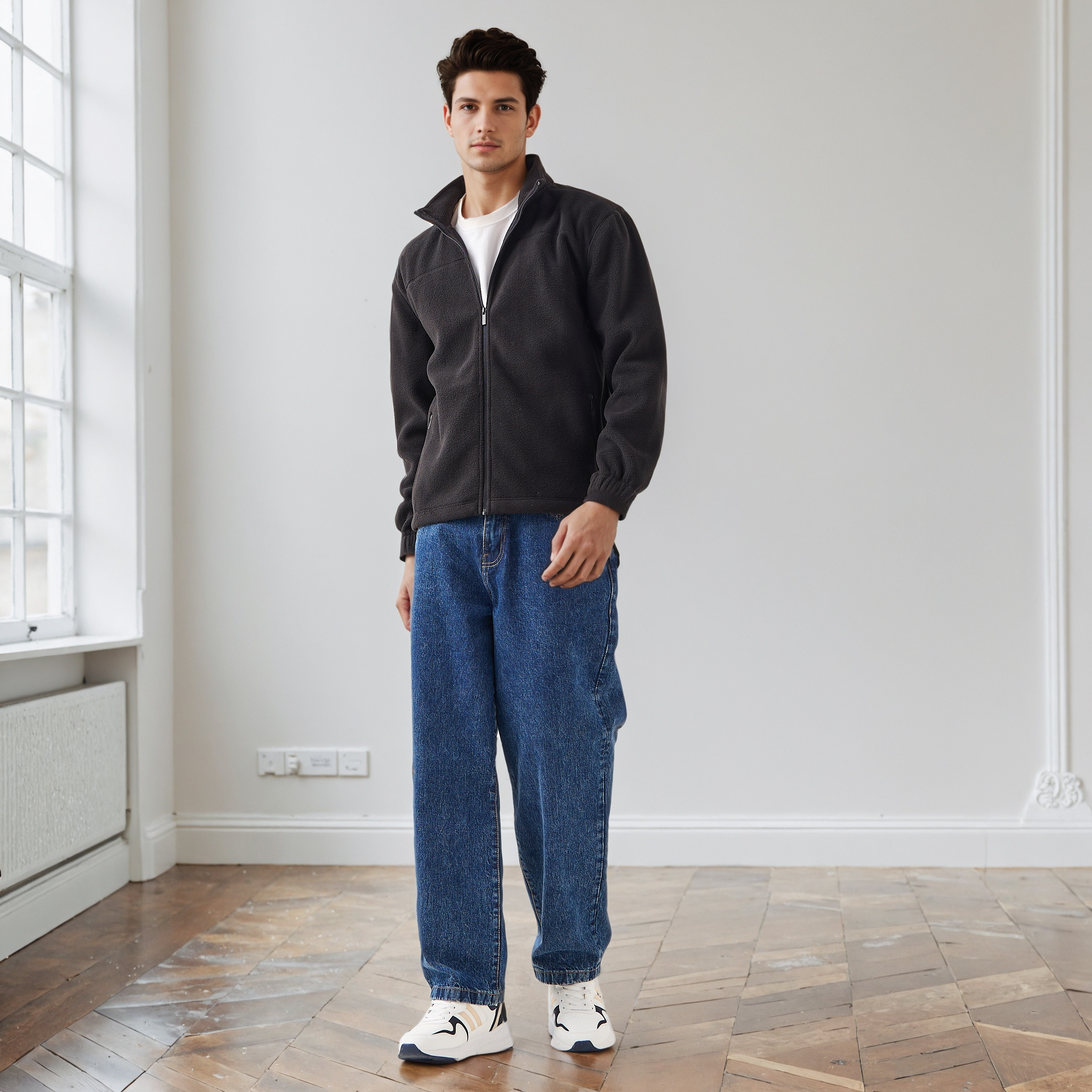 جاكيت صوف بقصّة عادية وياقة عالية للرجال-men-clothing-jacketsandblazers-jackets-image-2