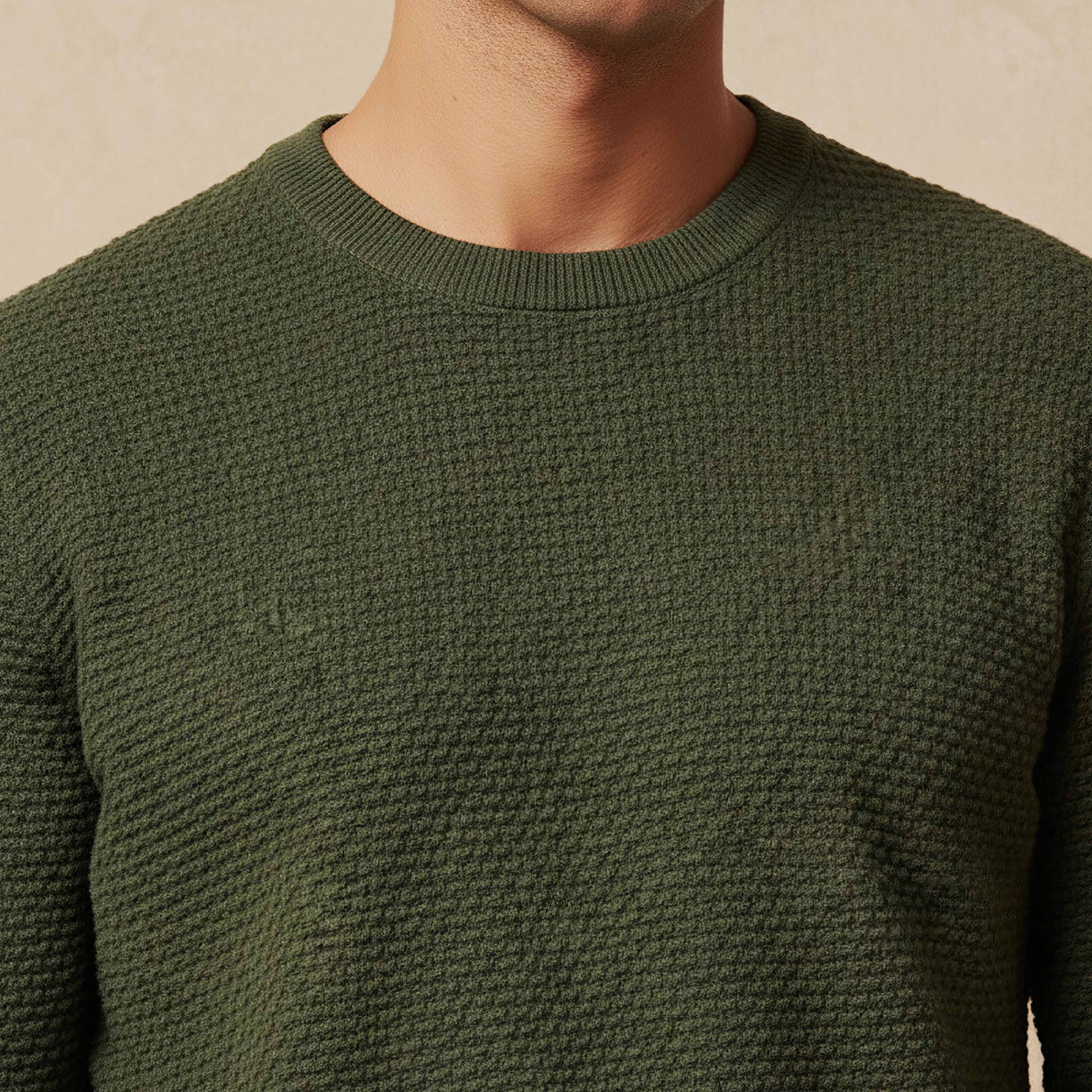 Men Crew Neck Textured Sweater-men-clothing-sweatersandpullovers-image-9