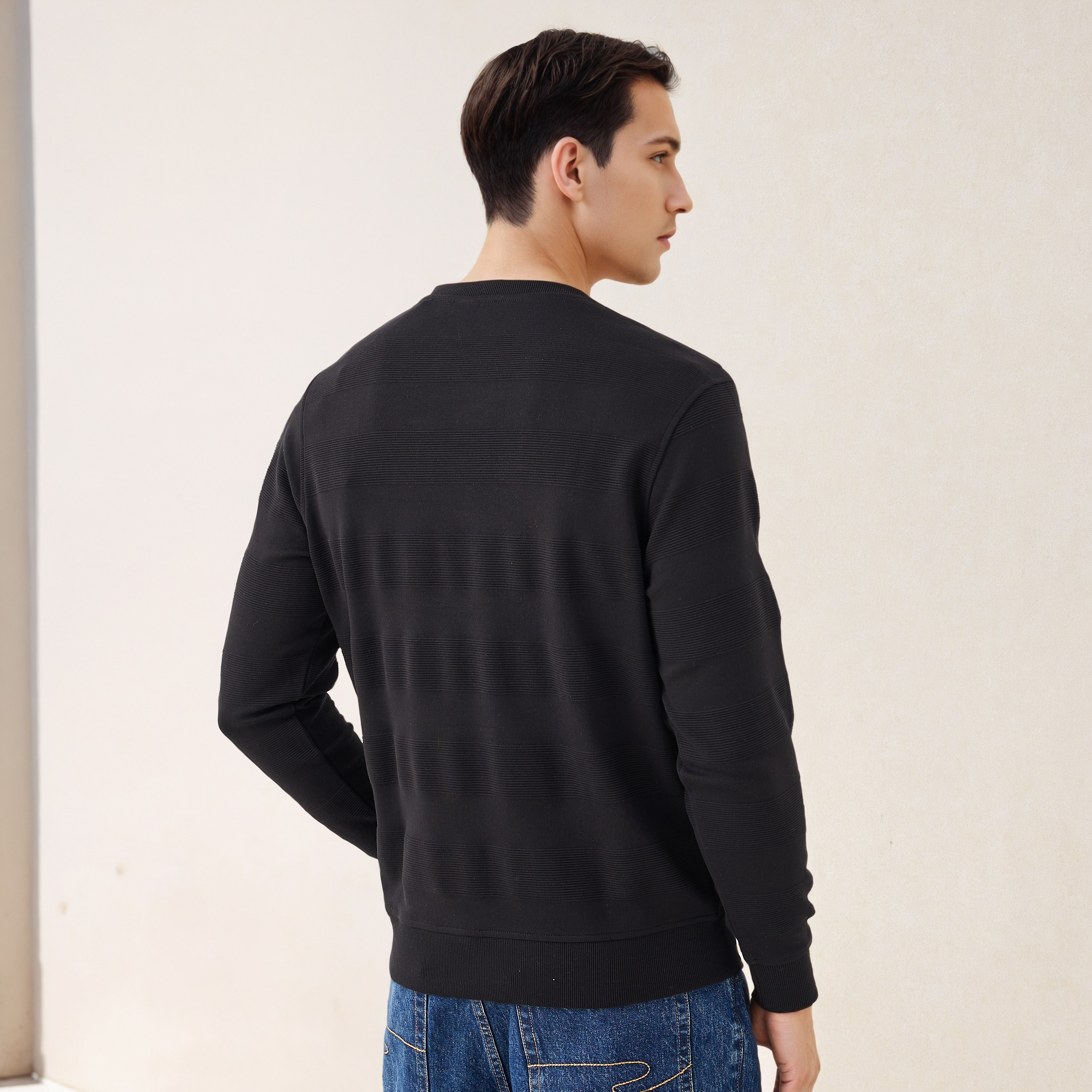 Ottoman Textured Sweatshirt-men-winterwear-hoodiesandsweatshirts-image-4