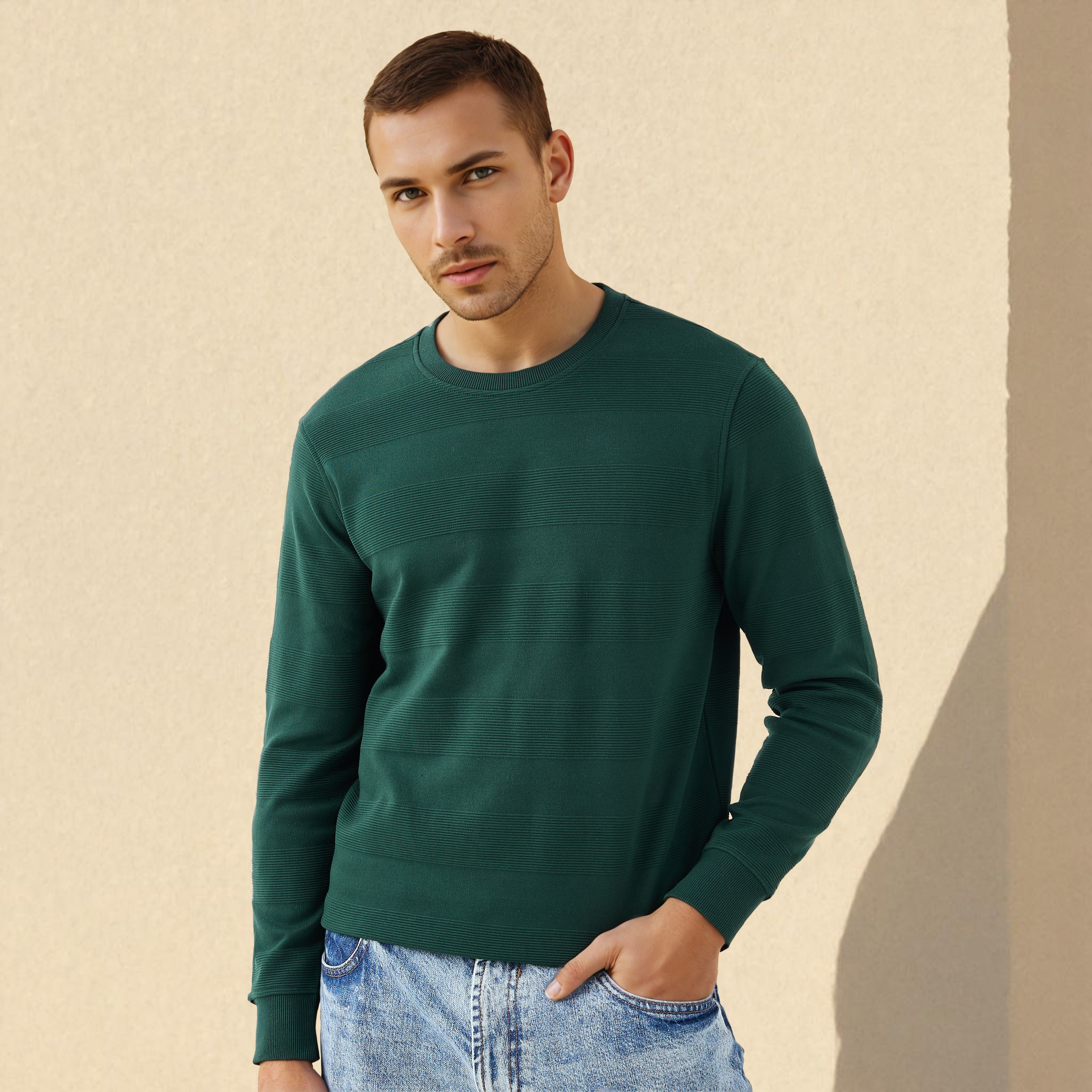 Ottoman Textured Sweatshirt-men-winterwear-hoodiesandsweatshirts-image-1