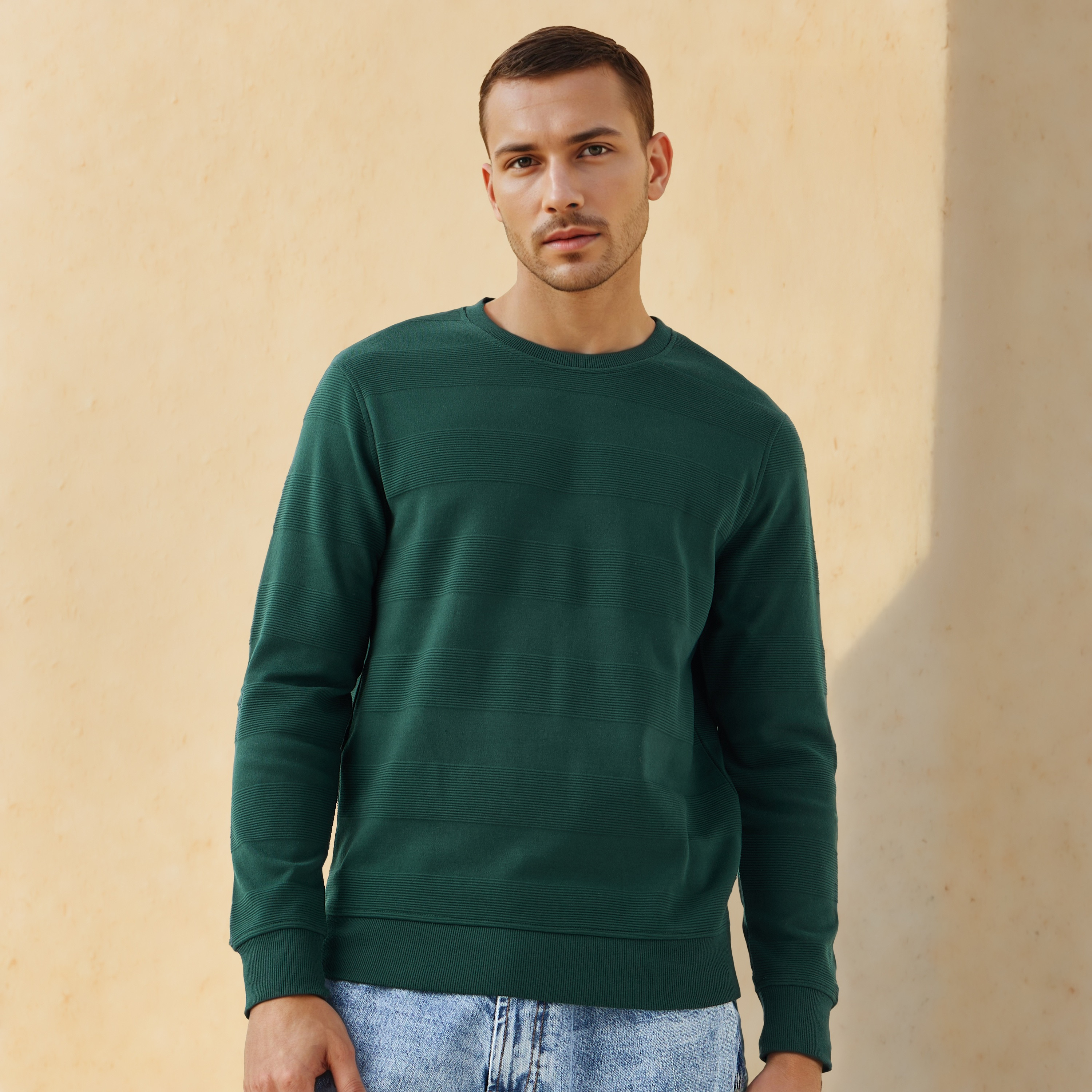 Ottoman Textured Sweatshirt-men-winterwear-hoodiesandsweatshirts-image-3
