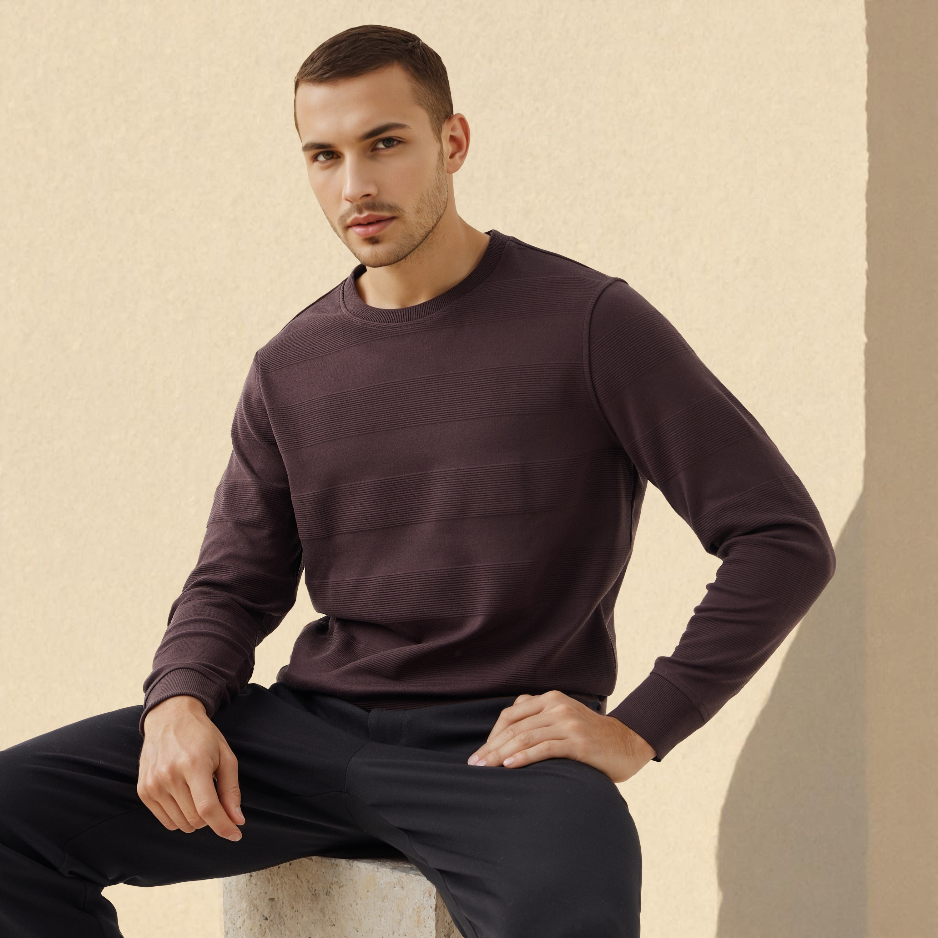 سويت شيرت بارز الملمس من أوتومان-men-winterwear-hoodiesandsweatshirts-image-18