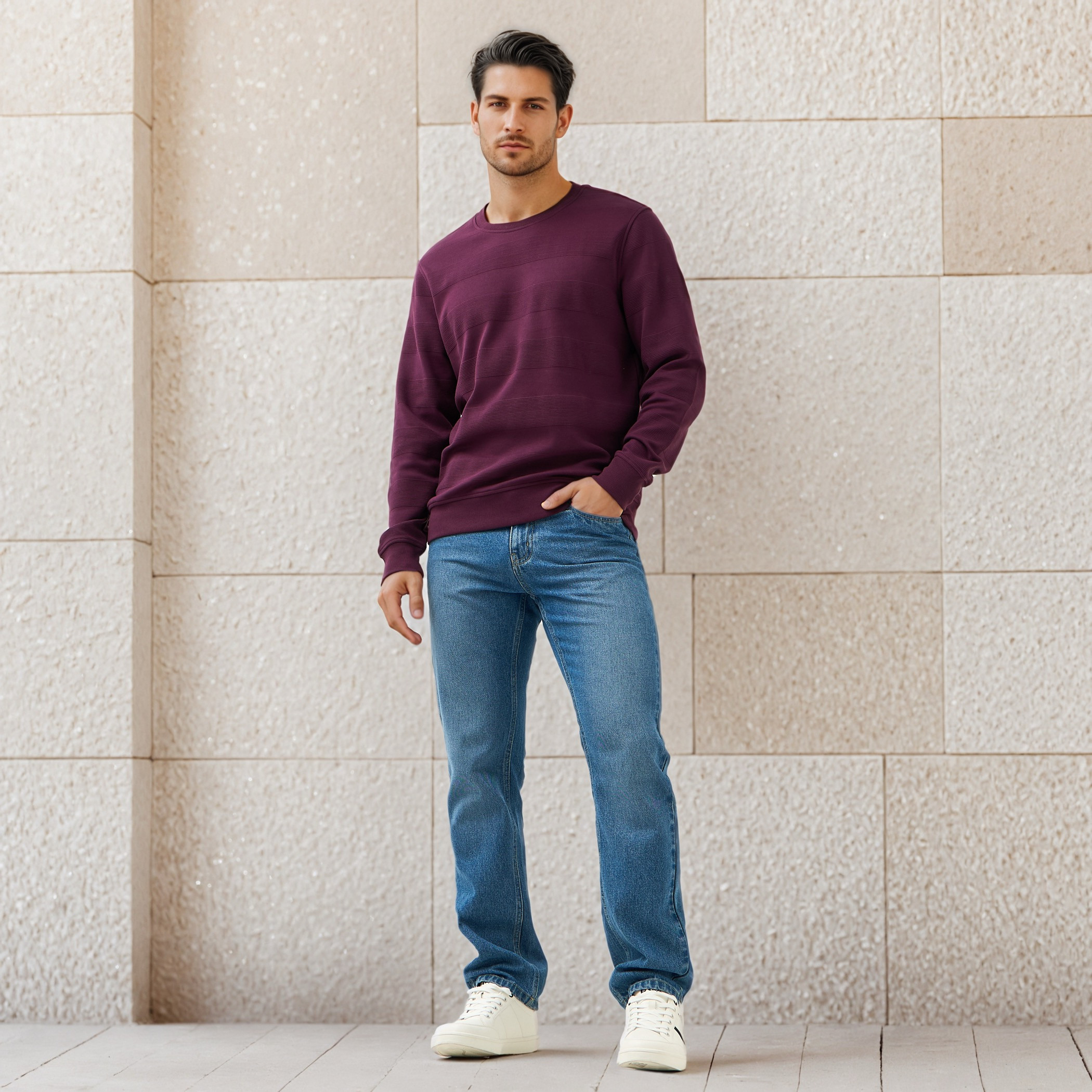 سويت شيرت بارز الملمس من أوتومان-men-winterwear-hoodiesandsweatshirts-image-8