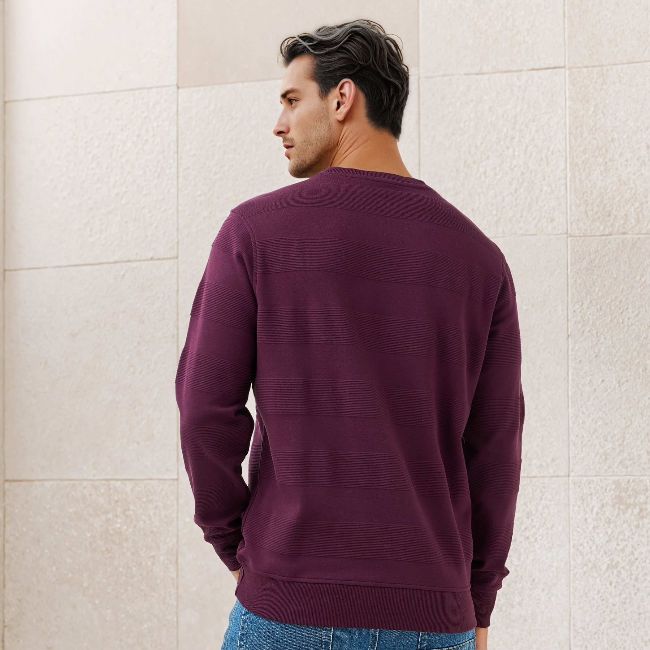 Ottoman Textured Sweatshirt-men-winterwear-hoodiesandsweatshirts-image-3