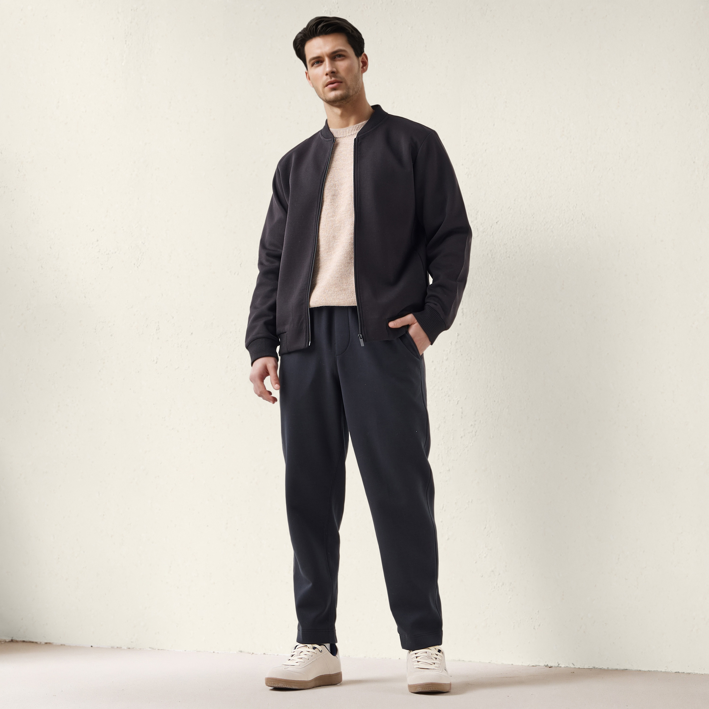 Men Regular Fit Bomber Jacket-men-clothing-jacketsandblazers-jackets-image-2