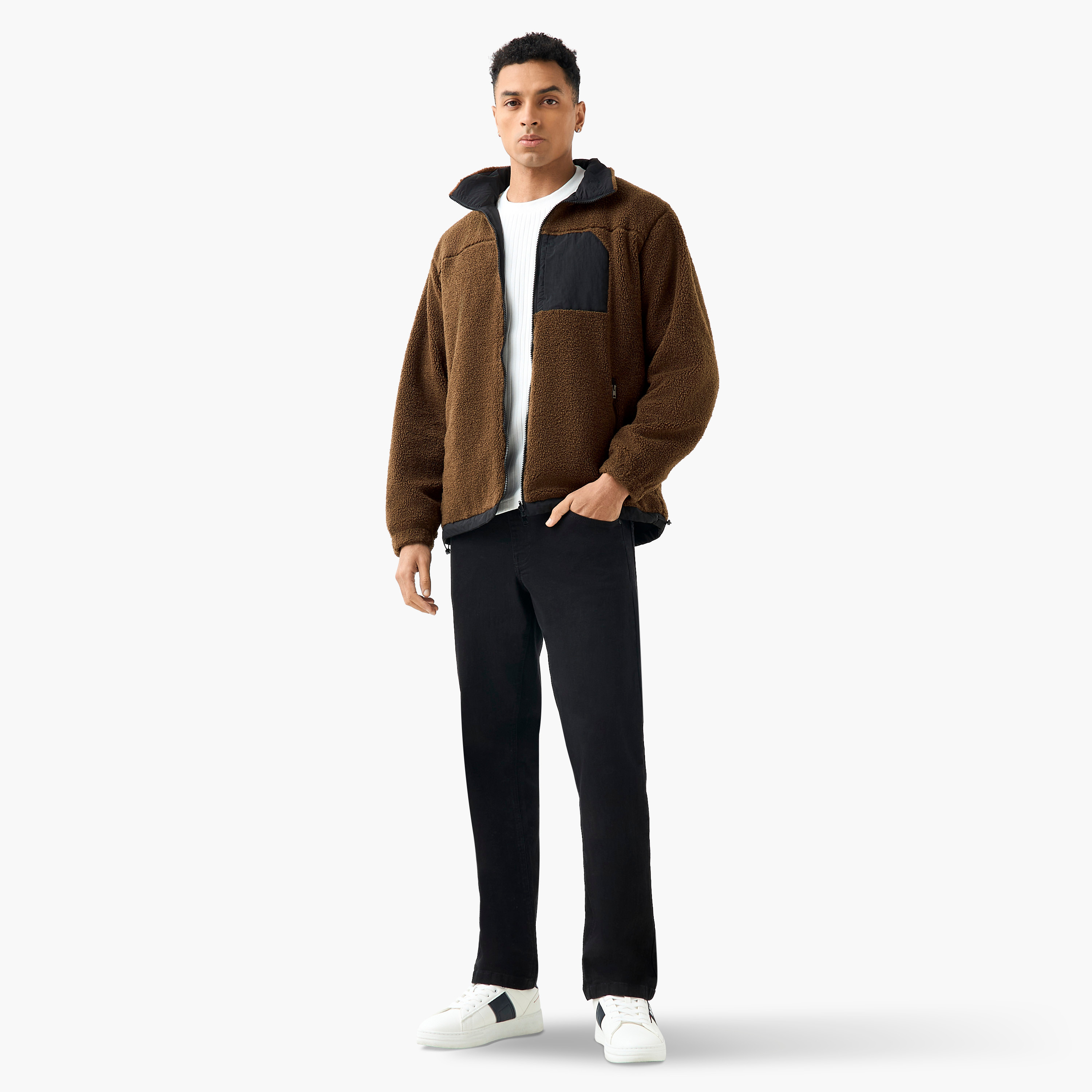 Men Regular Fit Reversible Fleece Jacket-men-clothing-jacketsandblazers-jackets-image-3