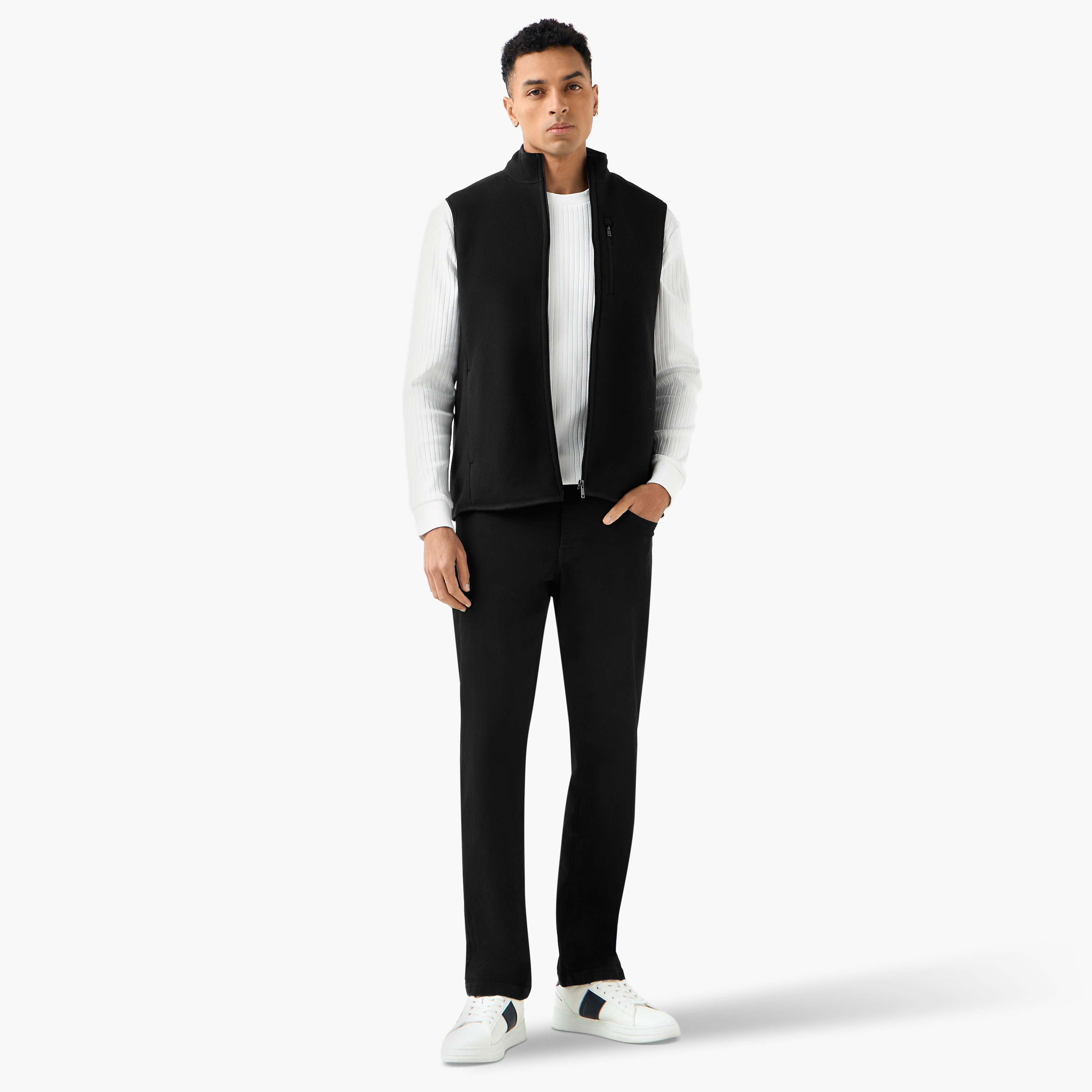 Men Regular Fit High Neck Sleeveless Jacket-men-clothing-jacketsandblazers-jackets-image-2