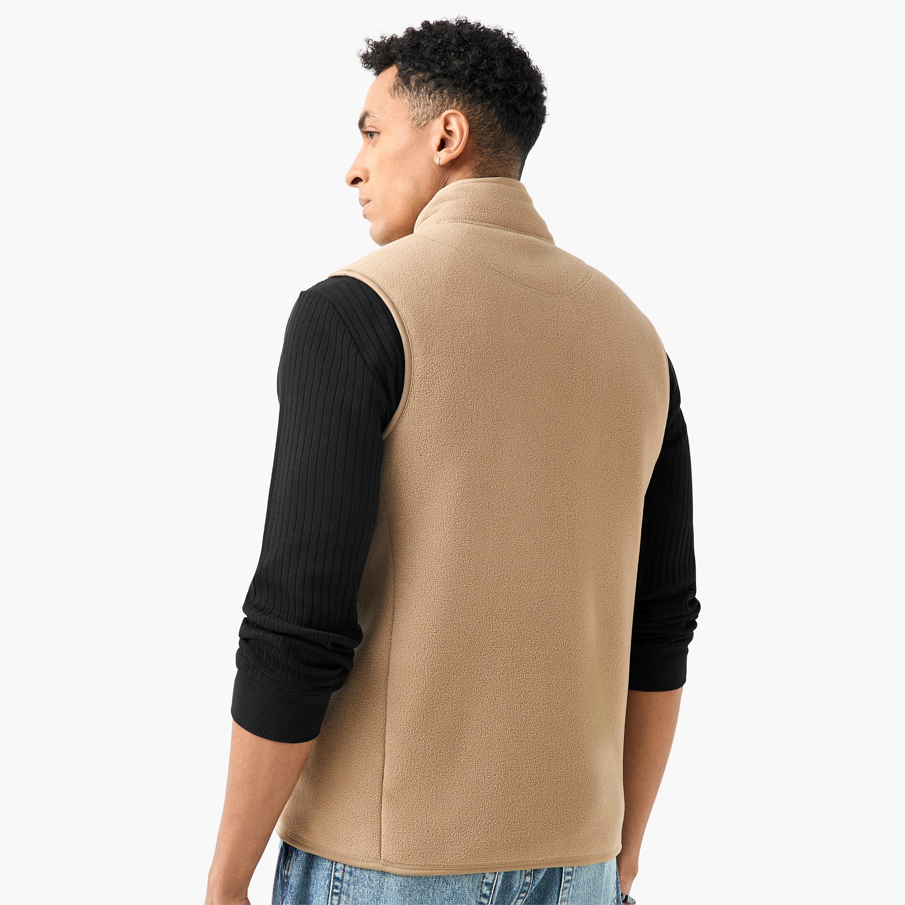 Men Regular Fit High Neck Sleeveless Jacket-men-clothing-jacketsandblazers-jackets-image-4