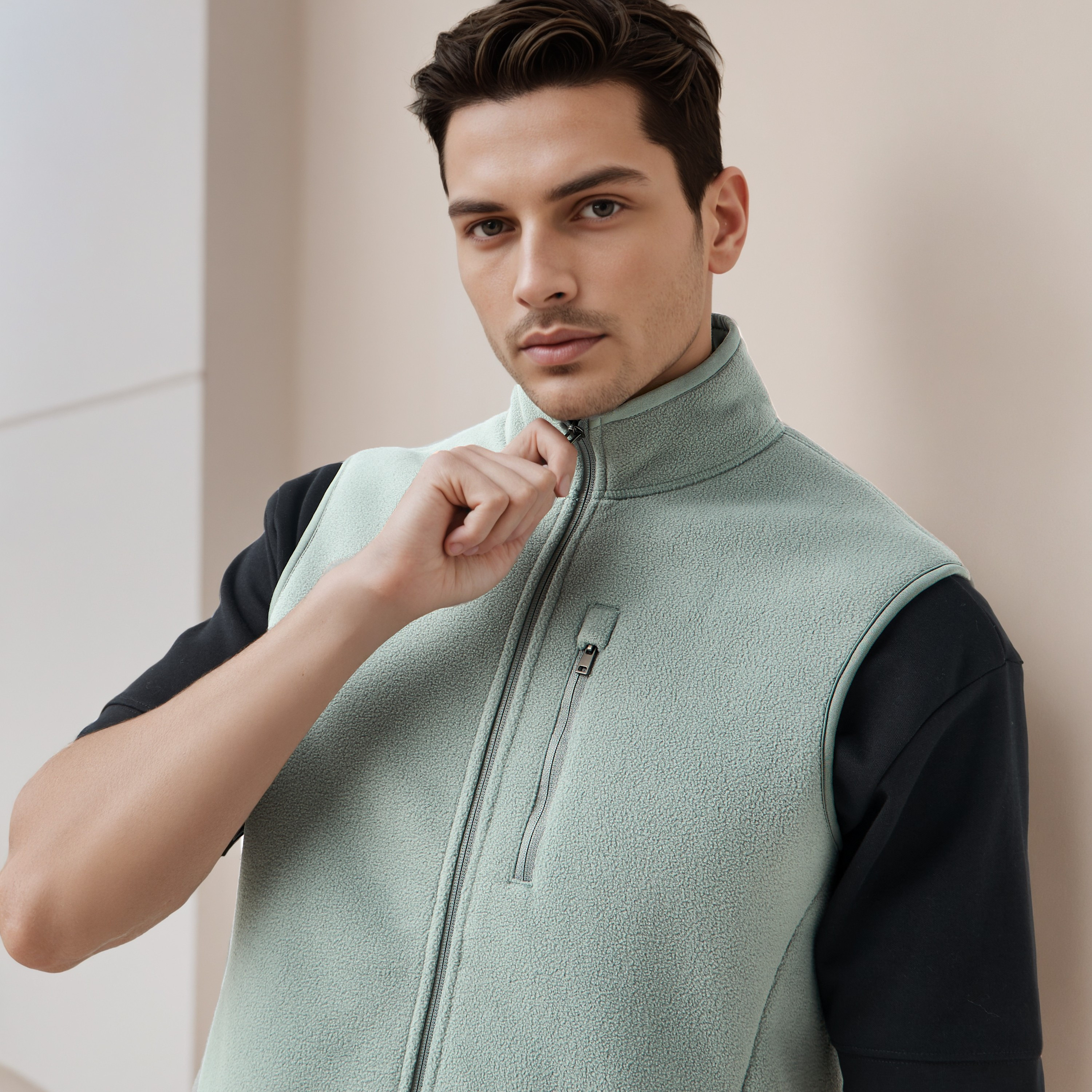 Men Regular Fit High Neck Sleeveless Jacket-men-clothing-jacketsandblazers-jackets-image-6