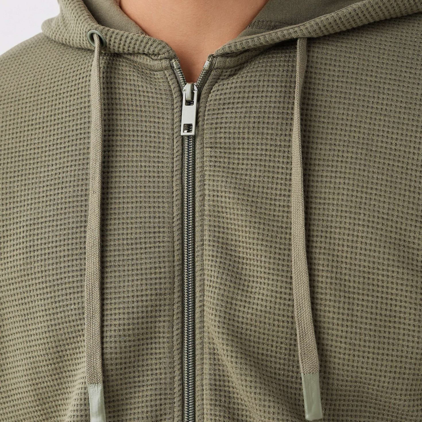 هودي مزيج قطني بقصة عادية بارز الملمس على شكل وافل للرجال-men-winterwear-hoodiesandsweatshirts-image-5