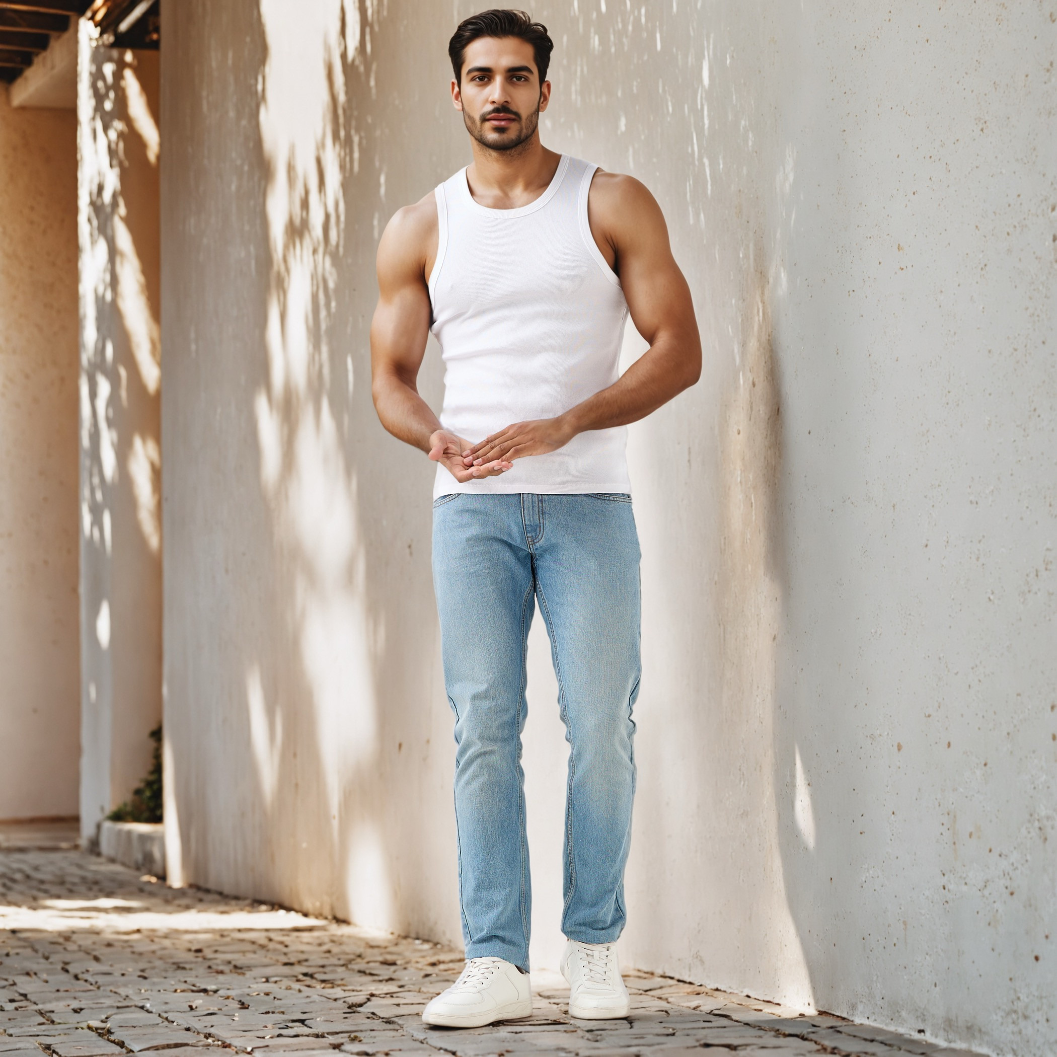 Men Ribbed Cotton Blend Vest-men-clothing-innerwear-vests-image-2
