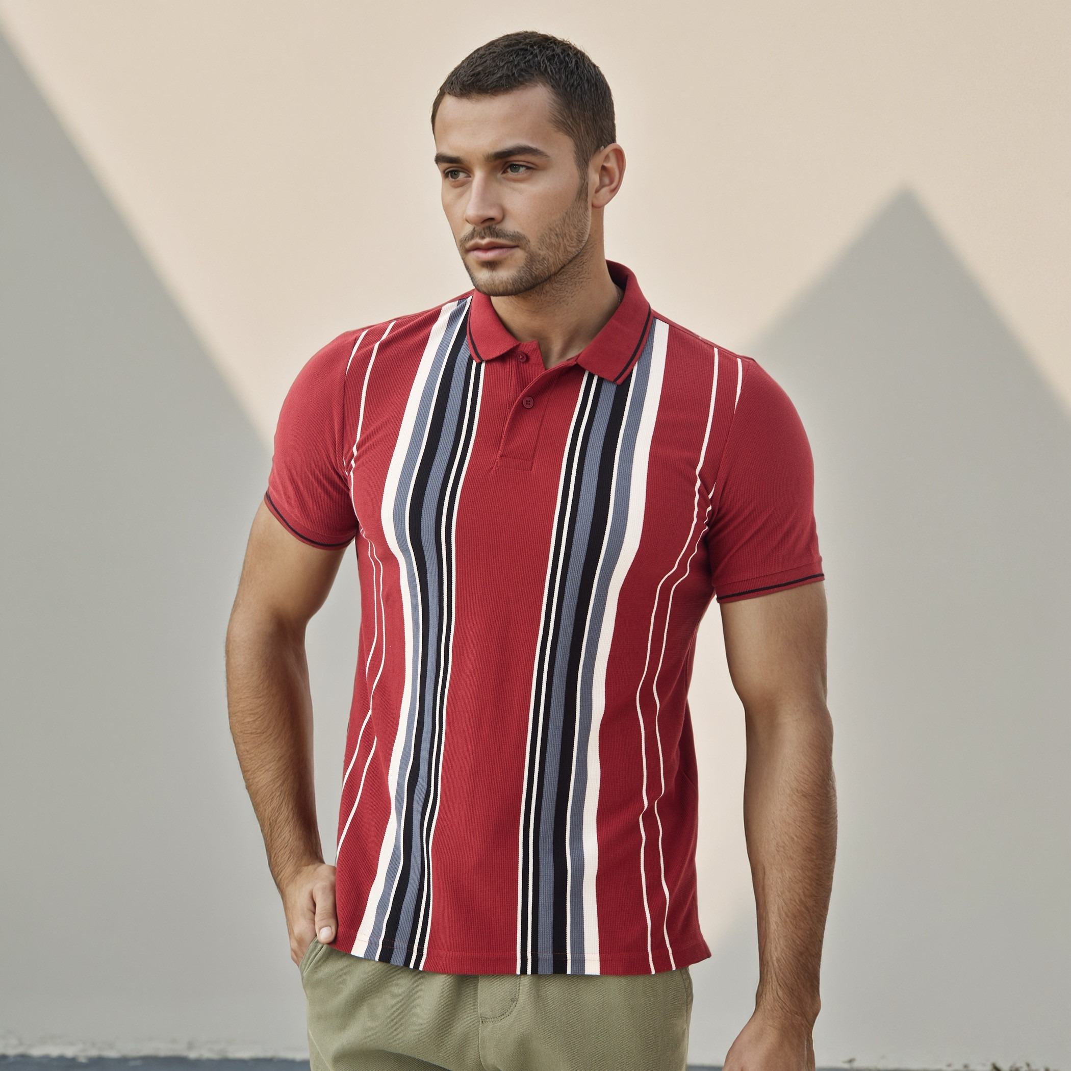 تيشيرت بولو بيكيه مقلم-men-clothing-tshirtsandpolos-polos-image-1