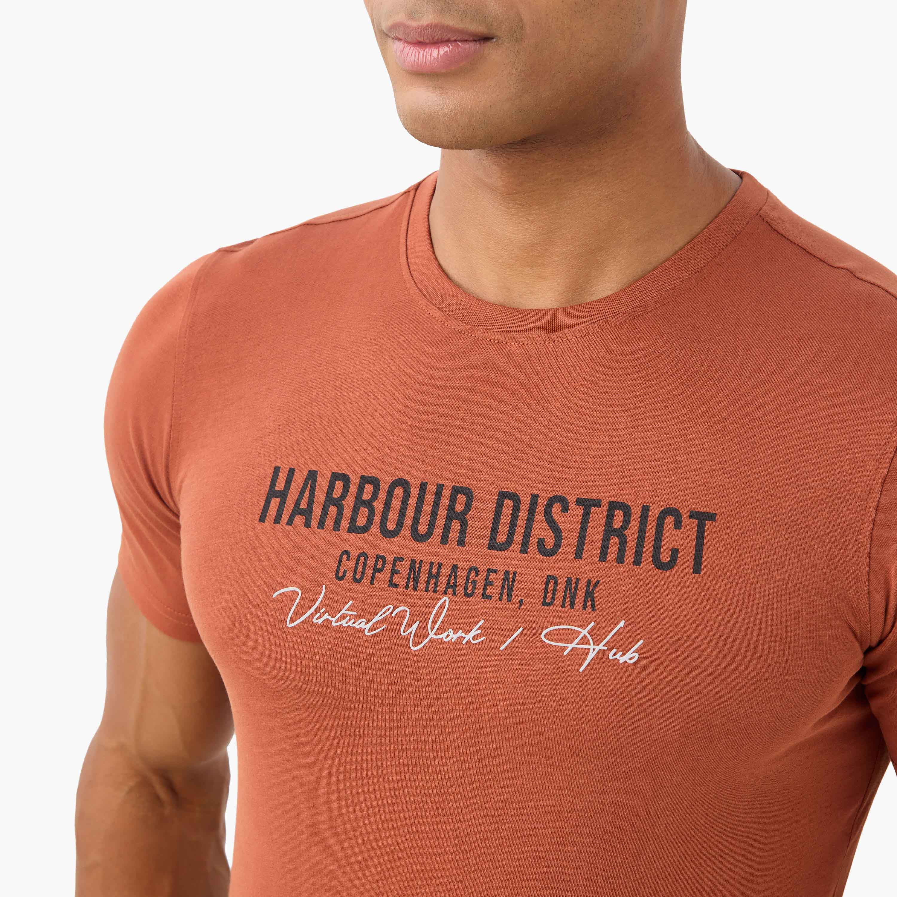 Slogan Print T-shirt with Crew Neck-men-clothing-tshirtsandpolos-tshirts-image-5