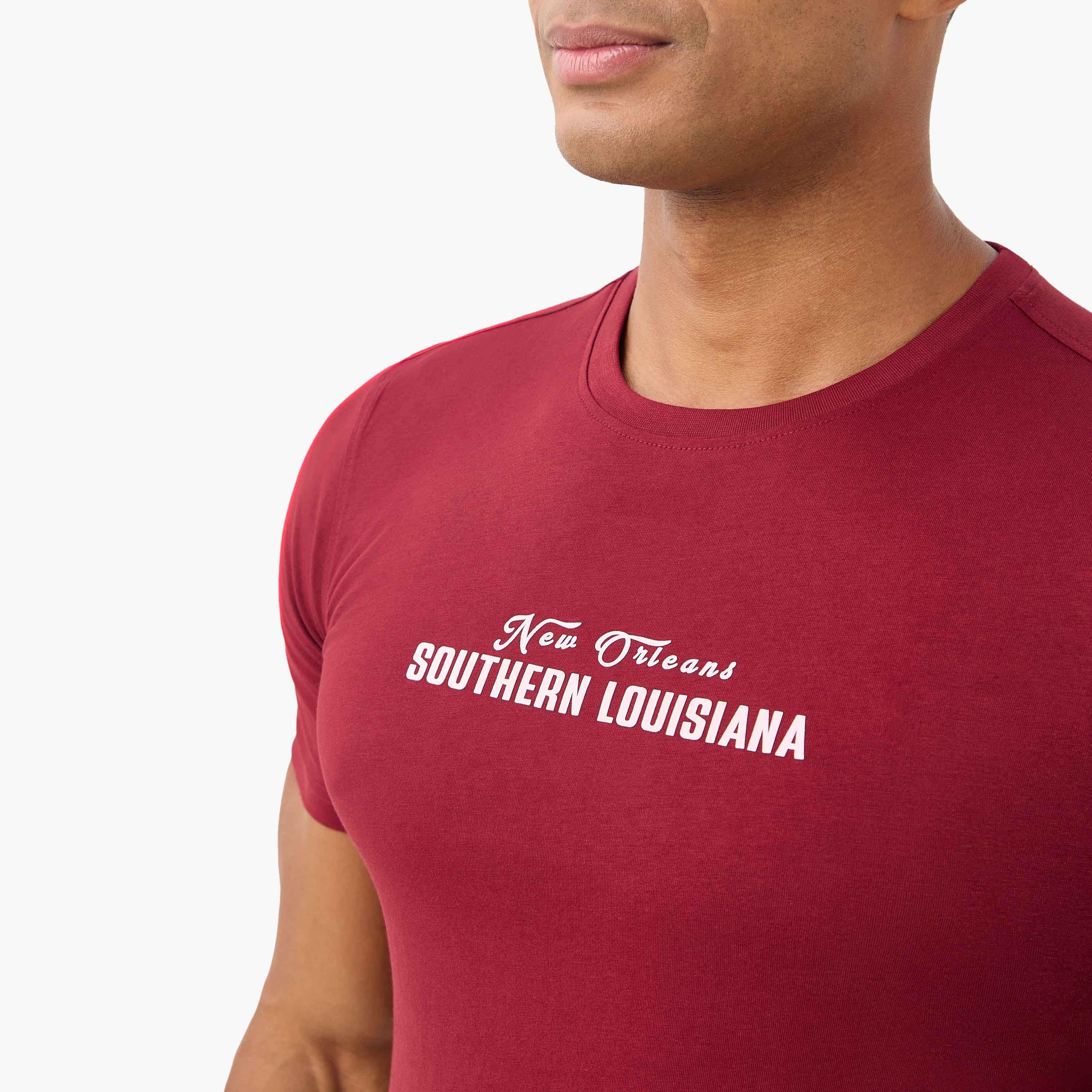 Slogan Print T-shirt with Crew Neck-men-clothing-tshirtsandpolos-tshirts-image-5