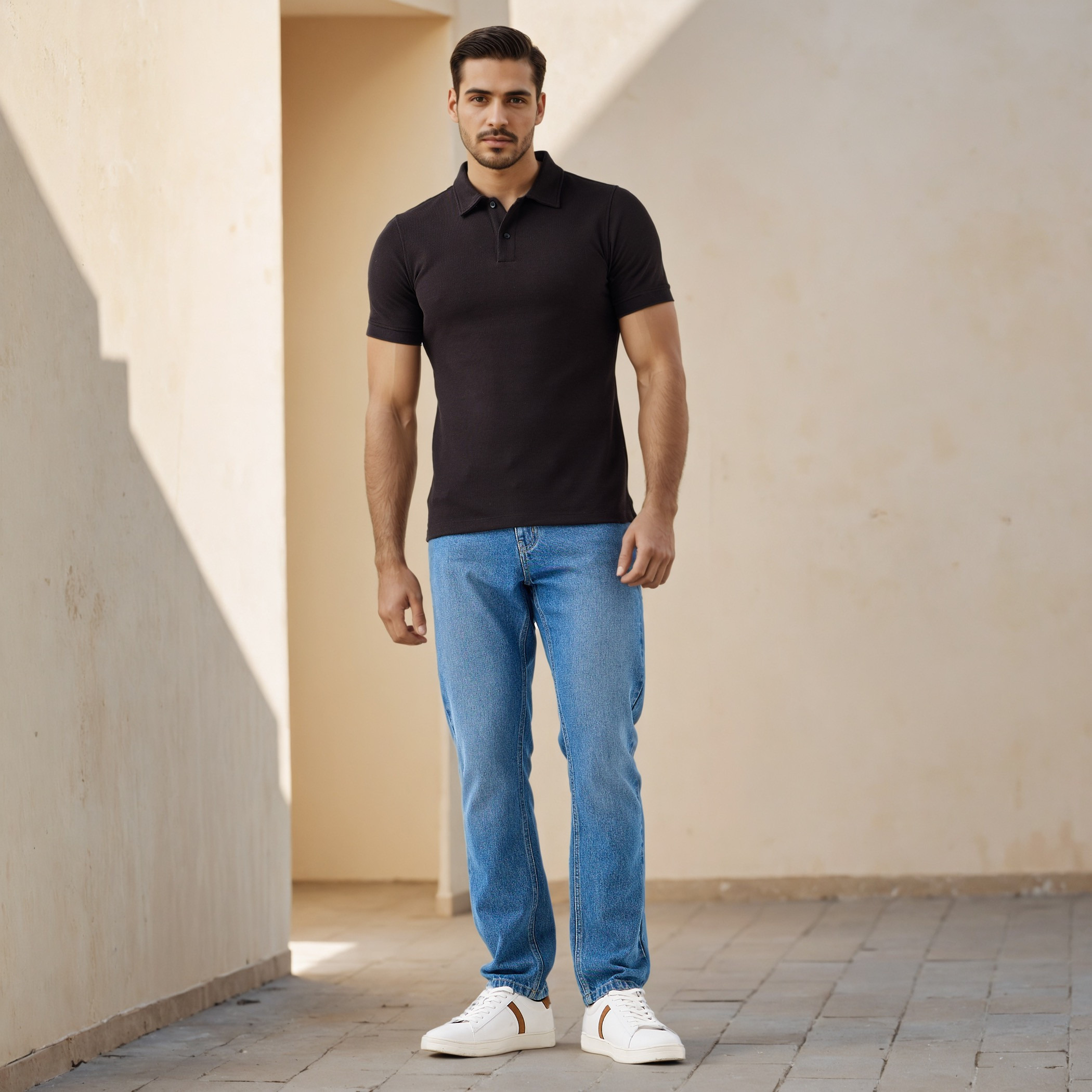 Textured Polo T-shirt-men-clothing-tshirtsandpolos-polos-image-1