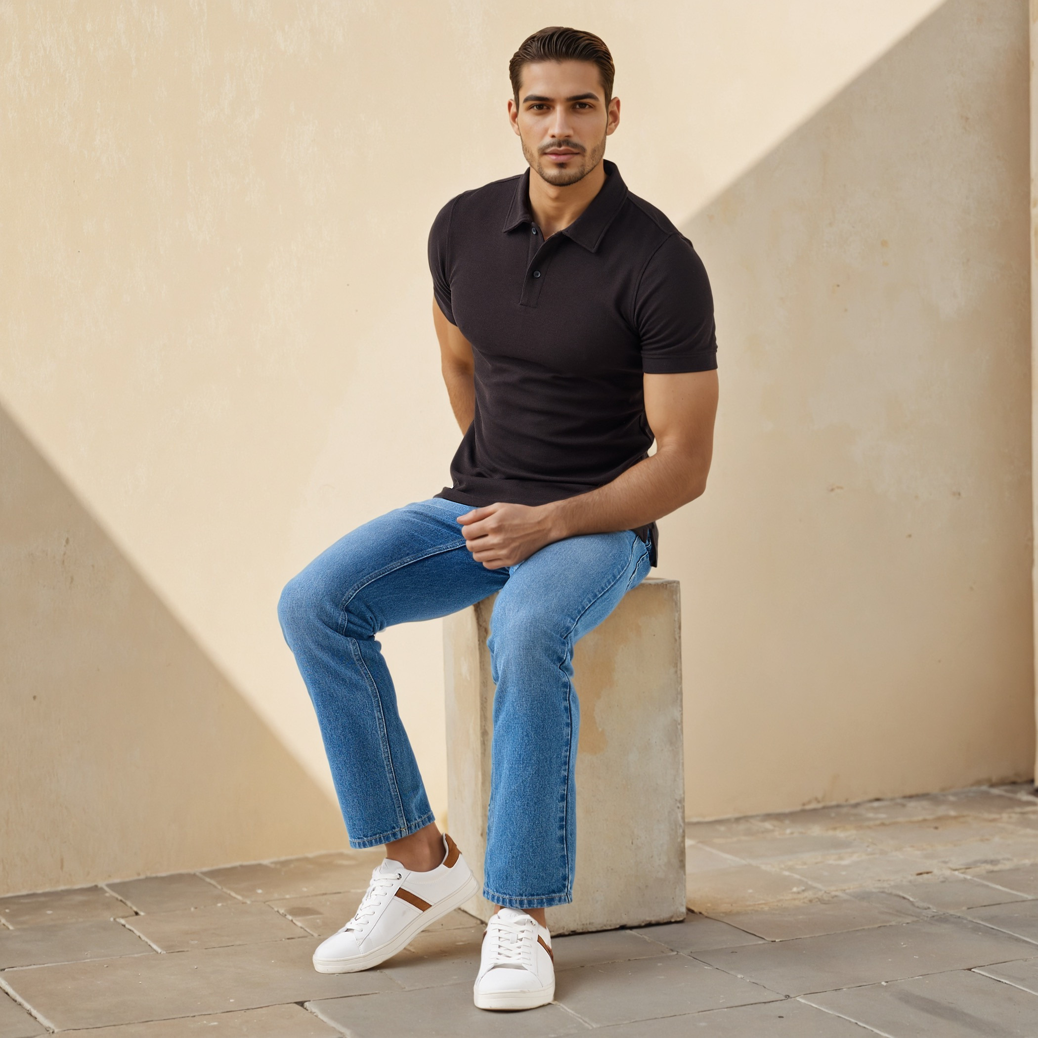 Textured Polo T-shirt-men-clothing-tshirtsandpolos-polos-image-3
