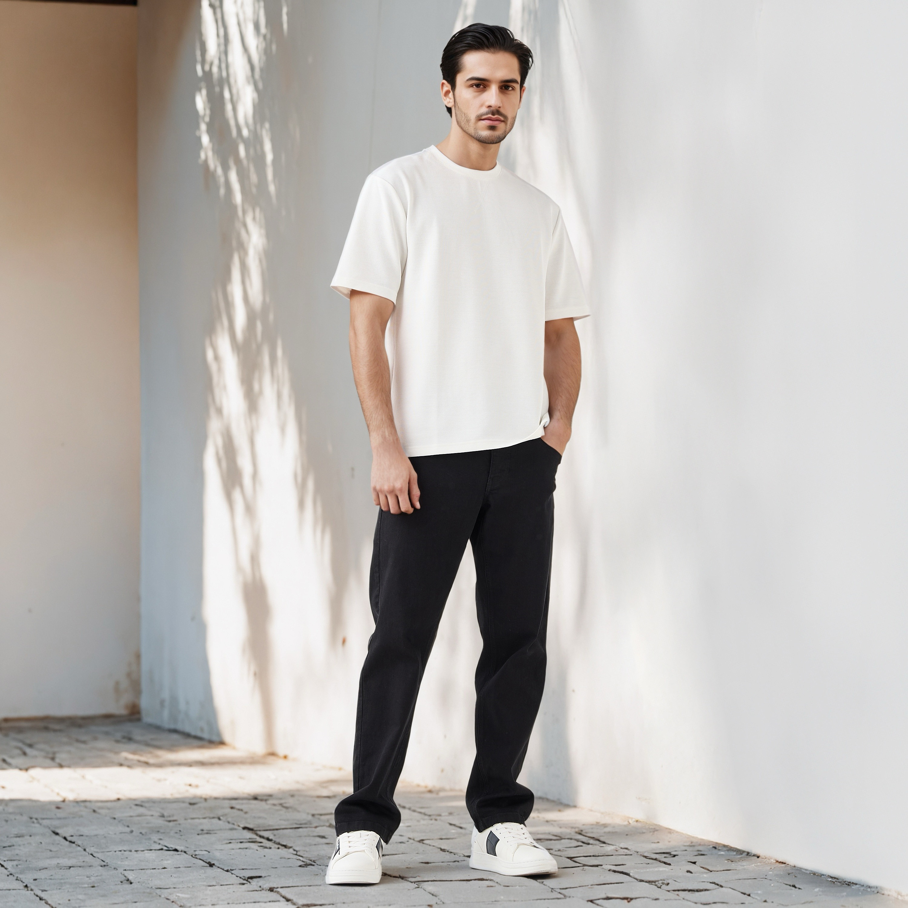 Relaxed Fit Textured T-shirt-men-clothing-tshirtsandpolos-tshirts-image-2
