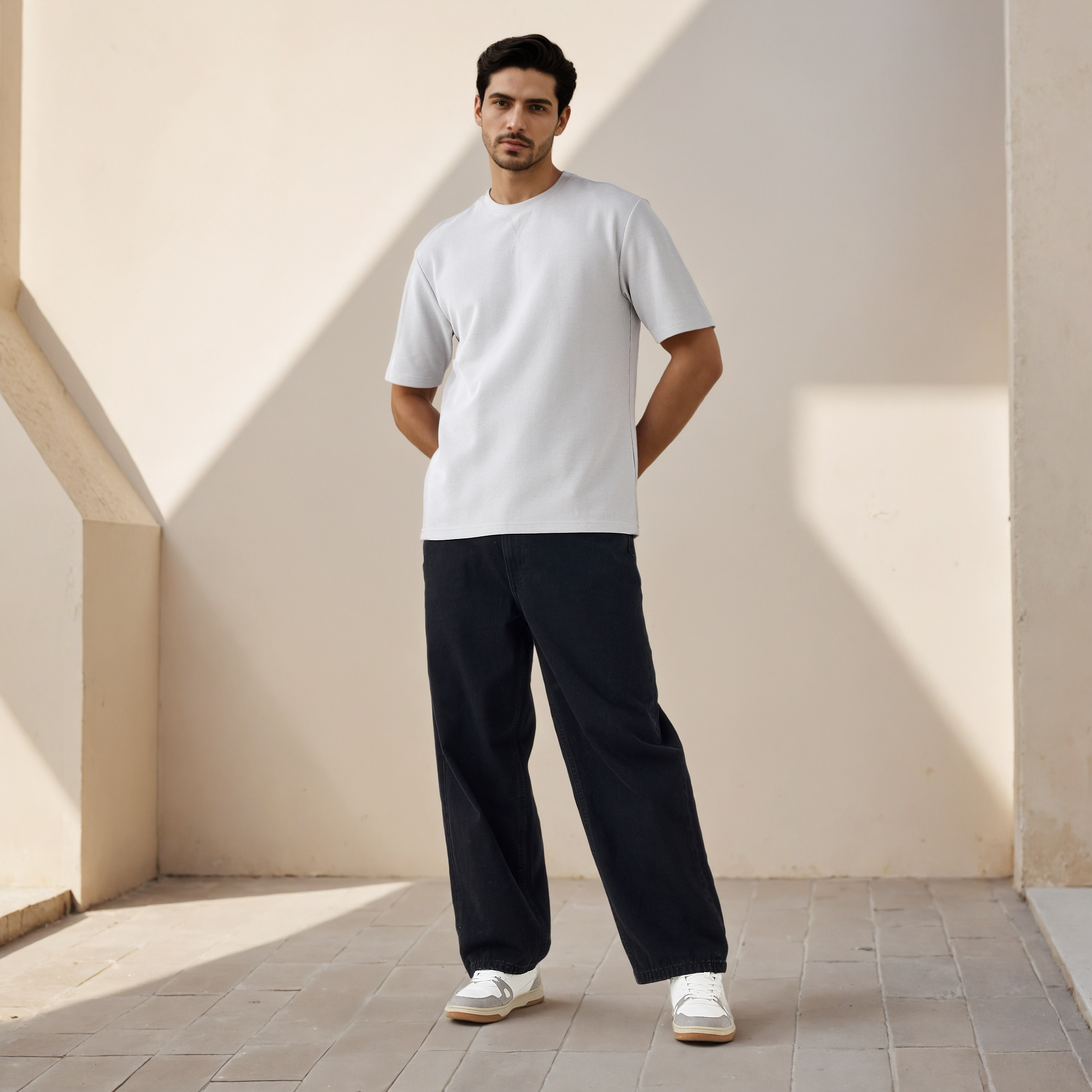 تيشيرت بارز الملمس بقصّة مريحة-men-clothing-tshirtsandpolos-tshirts-image-2
