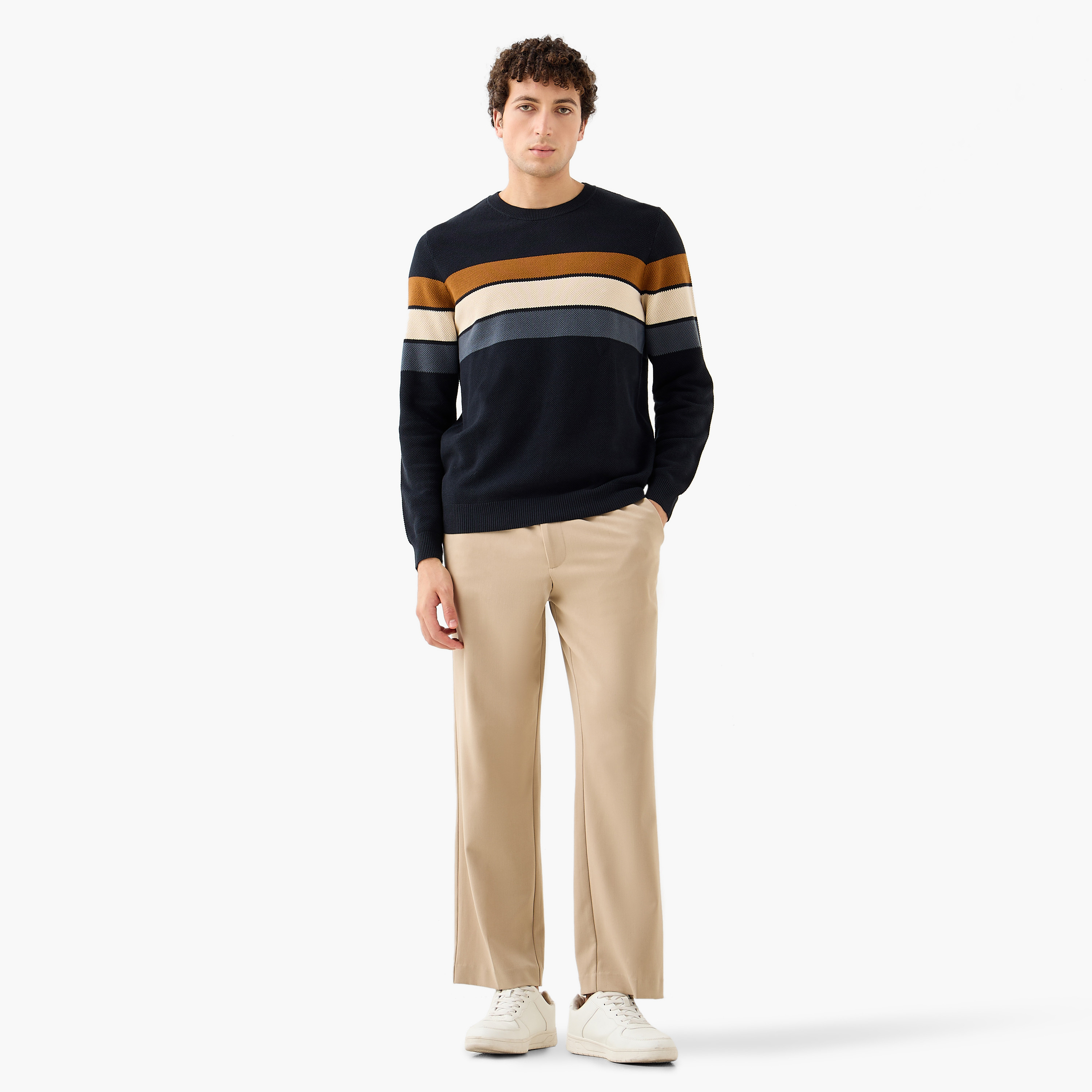 Men Crew Neck Striped Sweater-men-clothing-sweatersandpullovers-image-2