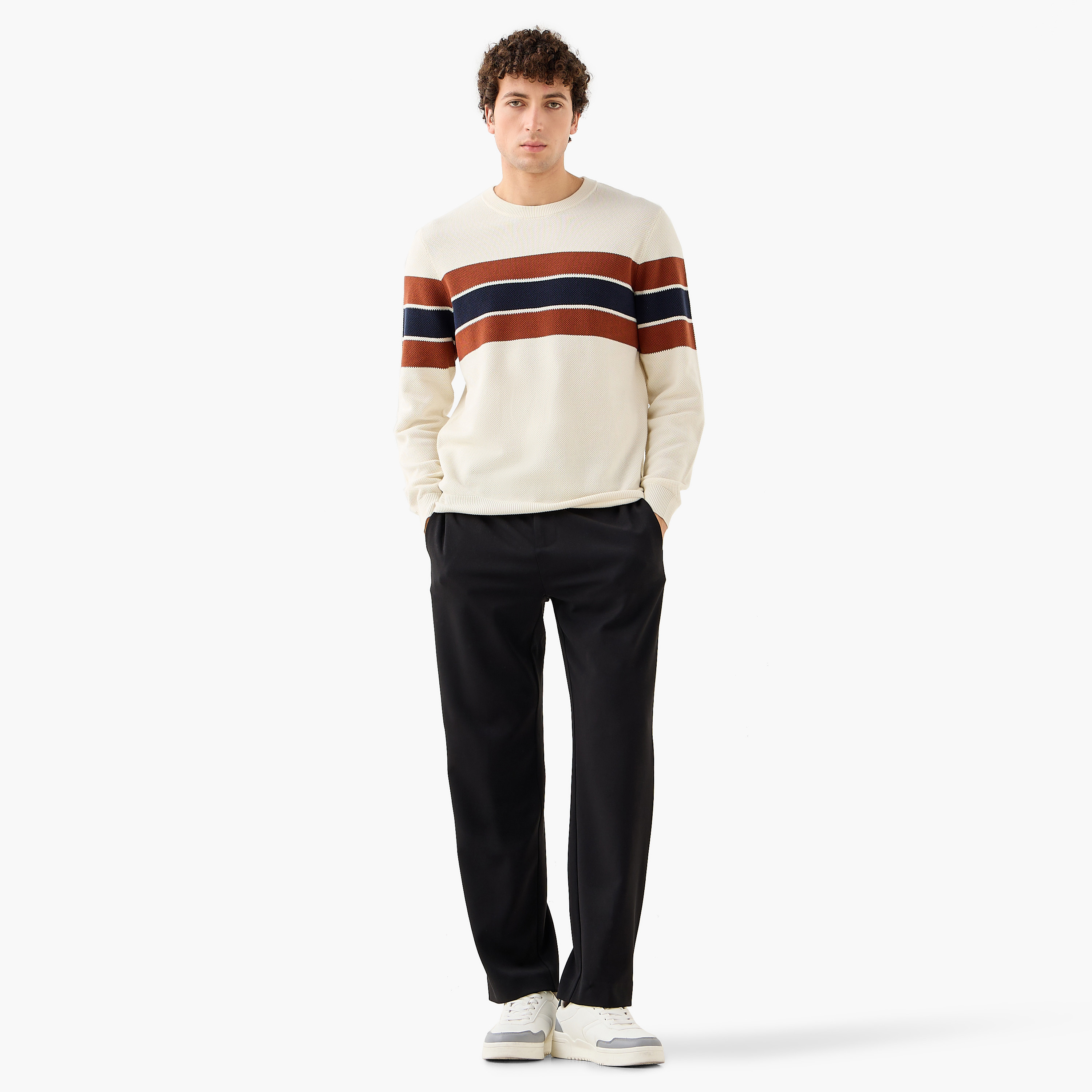 Men Crew Neck Striped Sweater-men-clothing-sweatersandpullovers-image-2