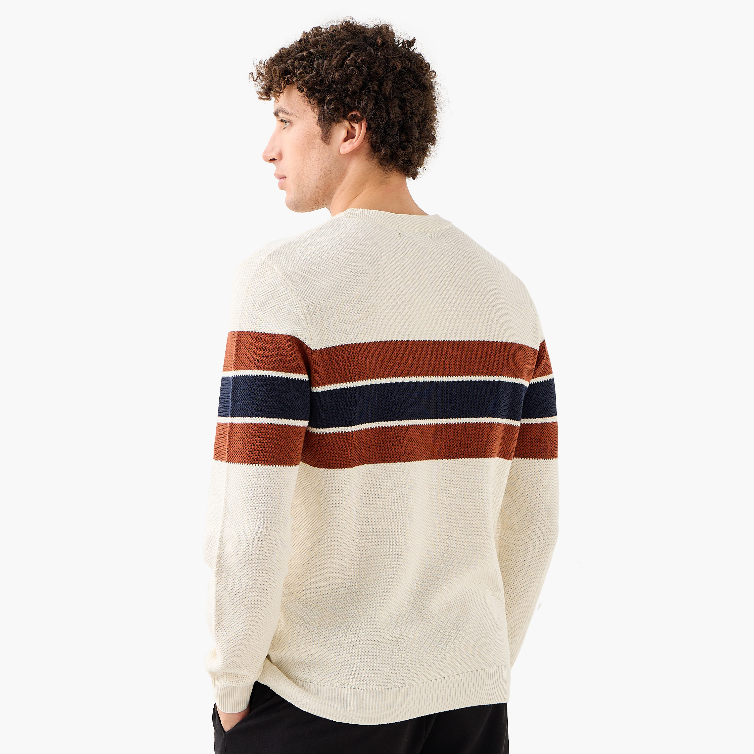 Men Crew Neck Striped Sweater-men-clothing-sweatersandpullovers-image-3