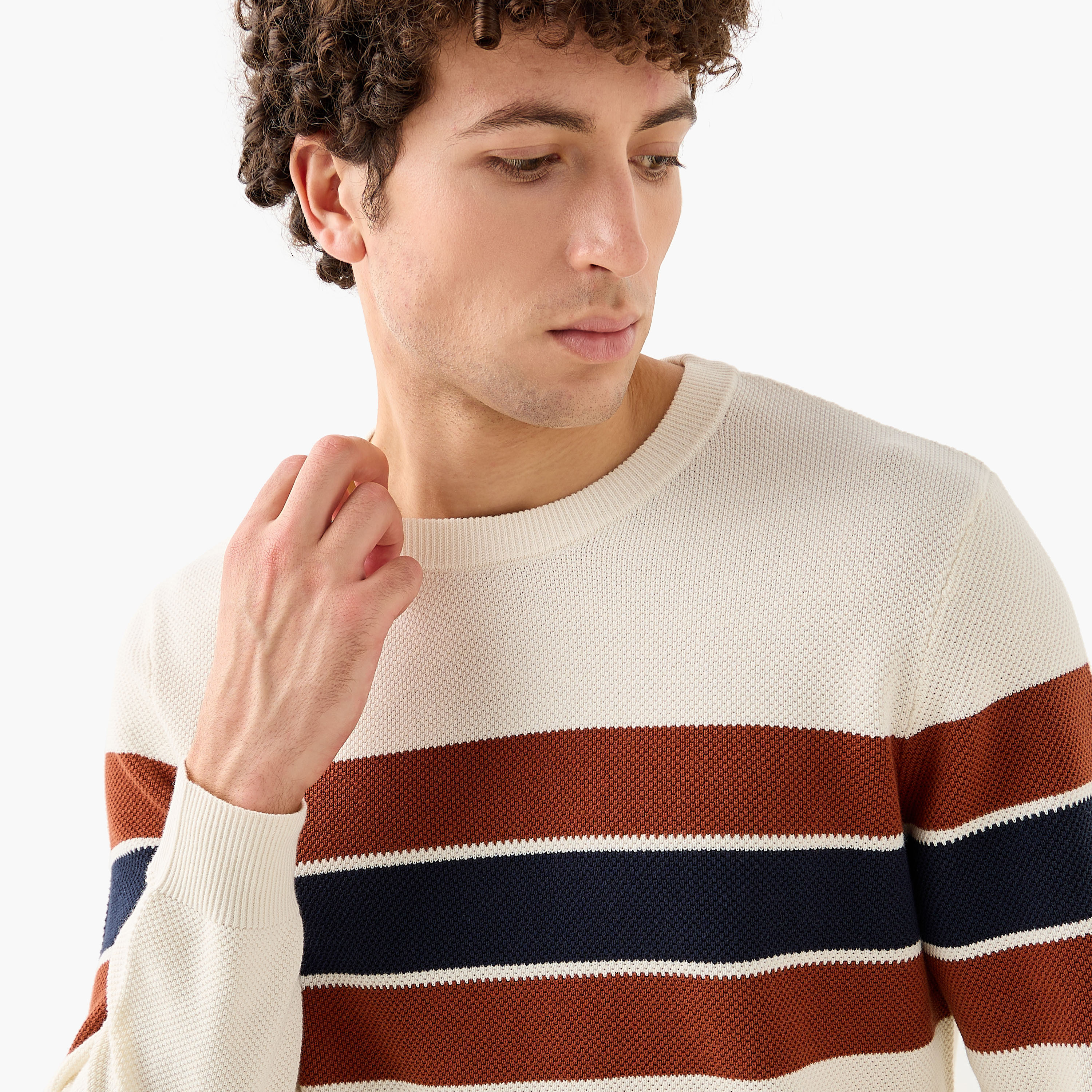 Men Crew Neck Striped Sweater-men-clothing-sweatersandpullovers-image-4