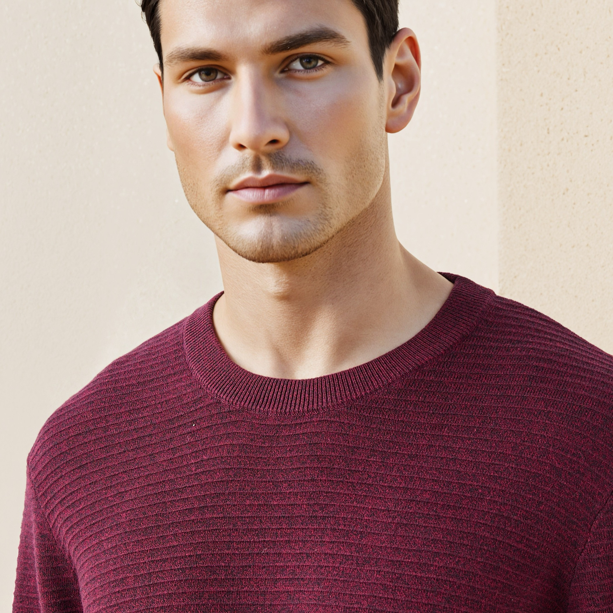 Textured Ottoman Sweater with Crew Neck-men-clothing-sweatersandpullovers-image-16