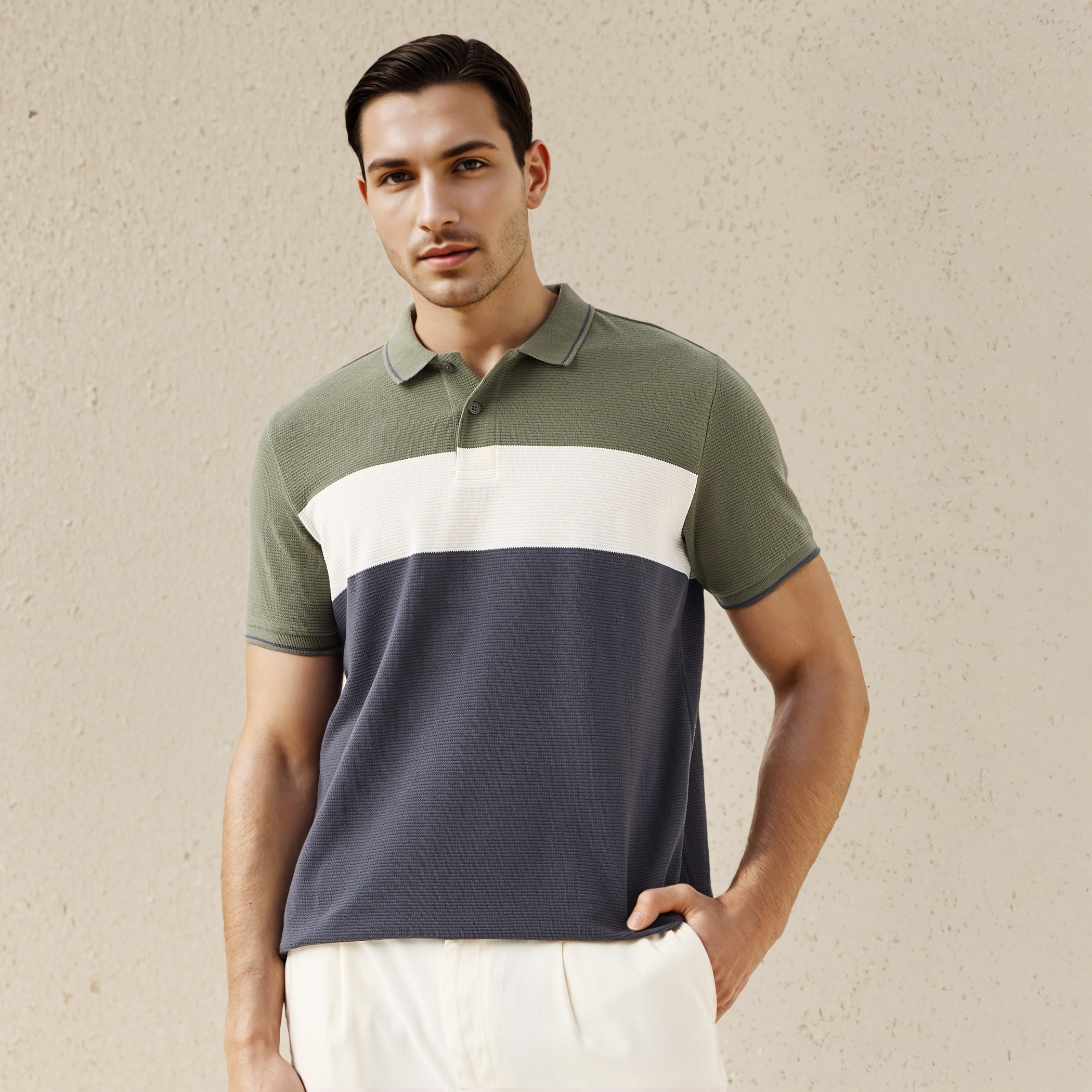 Striped Regular Fit Polo T-shirt-men-clothing-tshirtsandpolos-polos-image-1