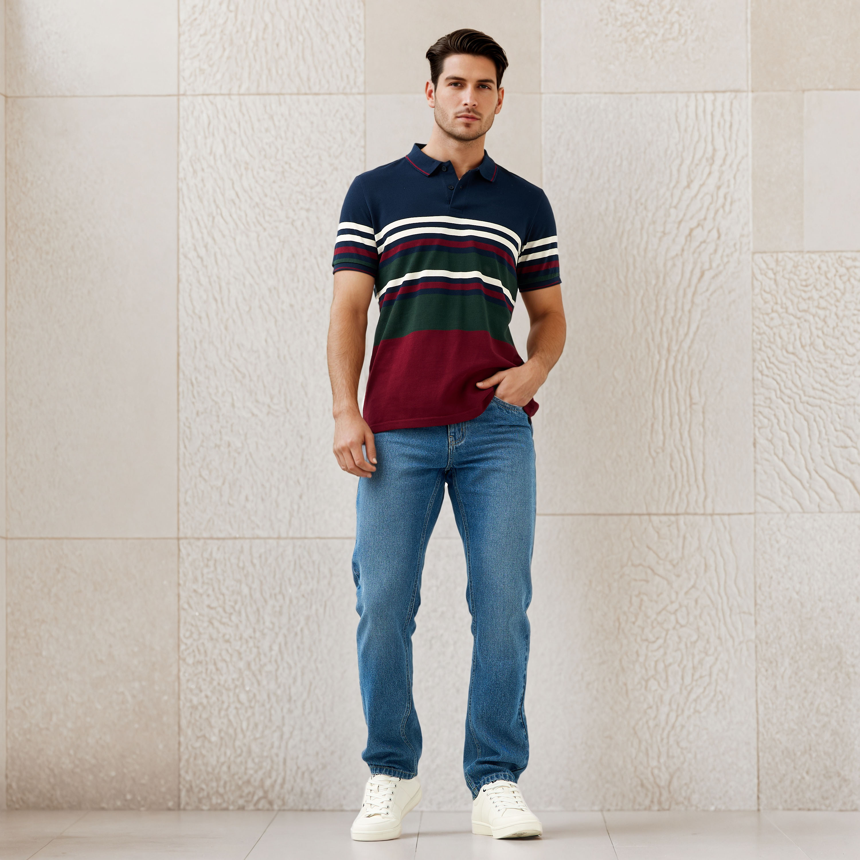 Striped Pique Polo T-shirt-men-clothing-tshirtsandpolos-polos-image-2