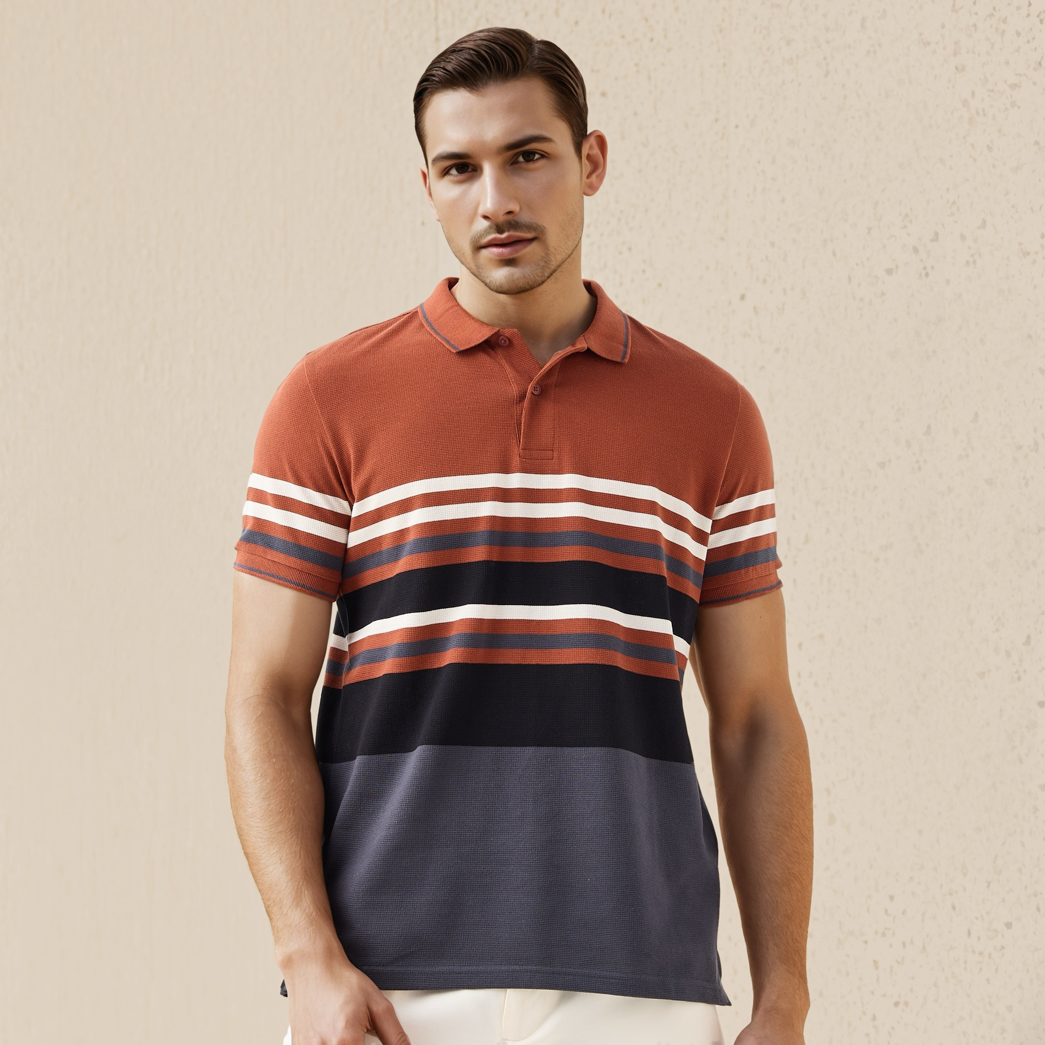 تيشيرت بولو بيكيه مقلم-men-clothing-tshirtsandpolos-polos-image-1