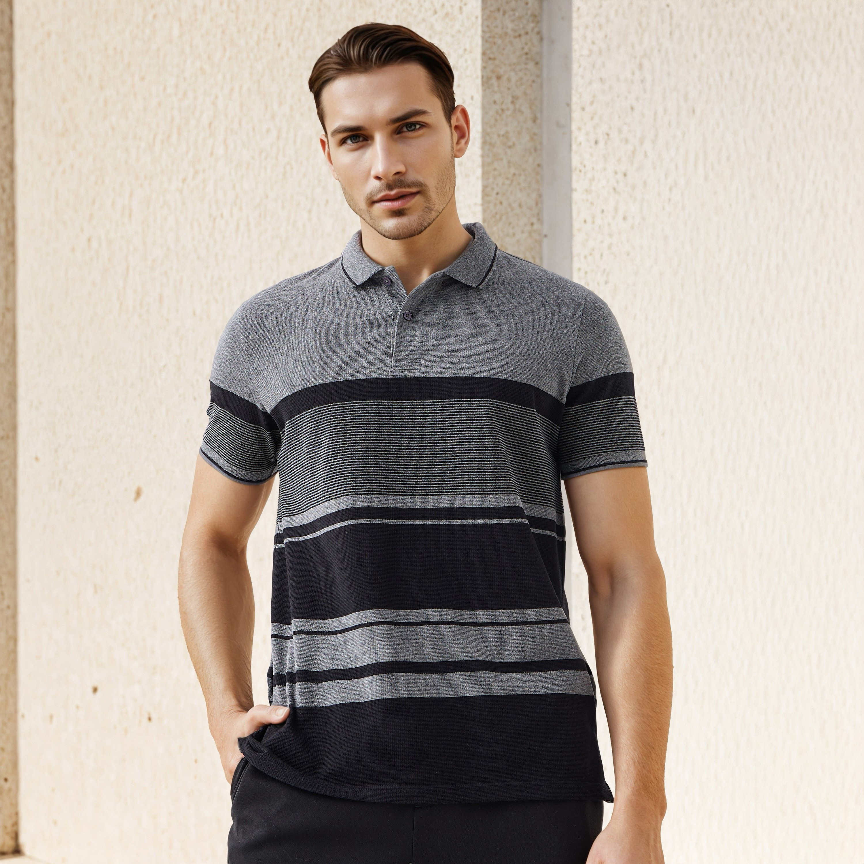 Striped Pique Polo T-shirt-men-clothing-tshirtsandpolos-polos-image-1
