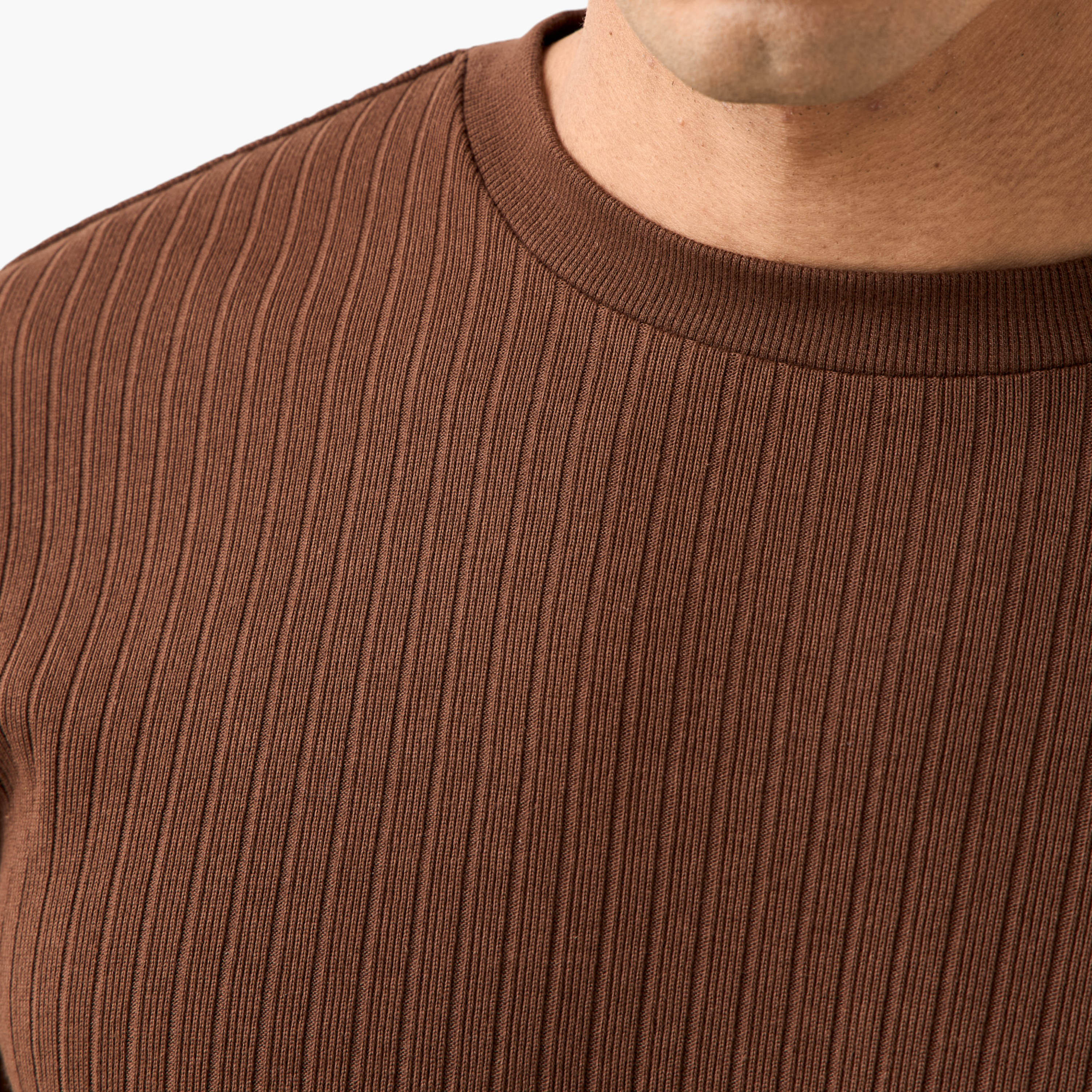Men Regular Fit Crew Neck Long Sleeves Ribbed T-shirt-men-clothing-tshirtsandpolos-tshirts-image-3