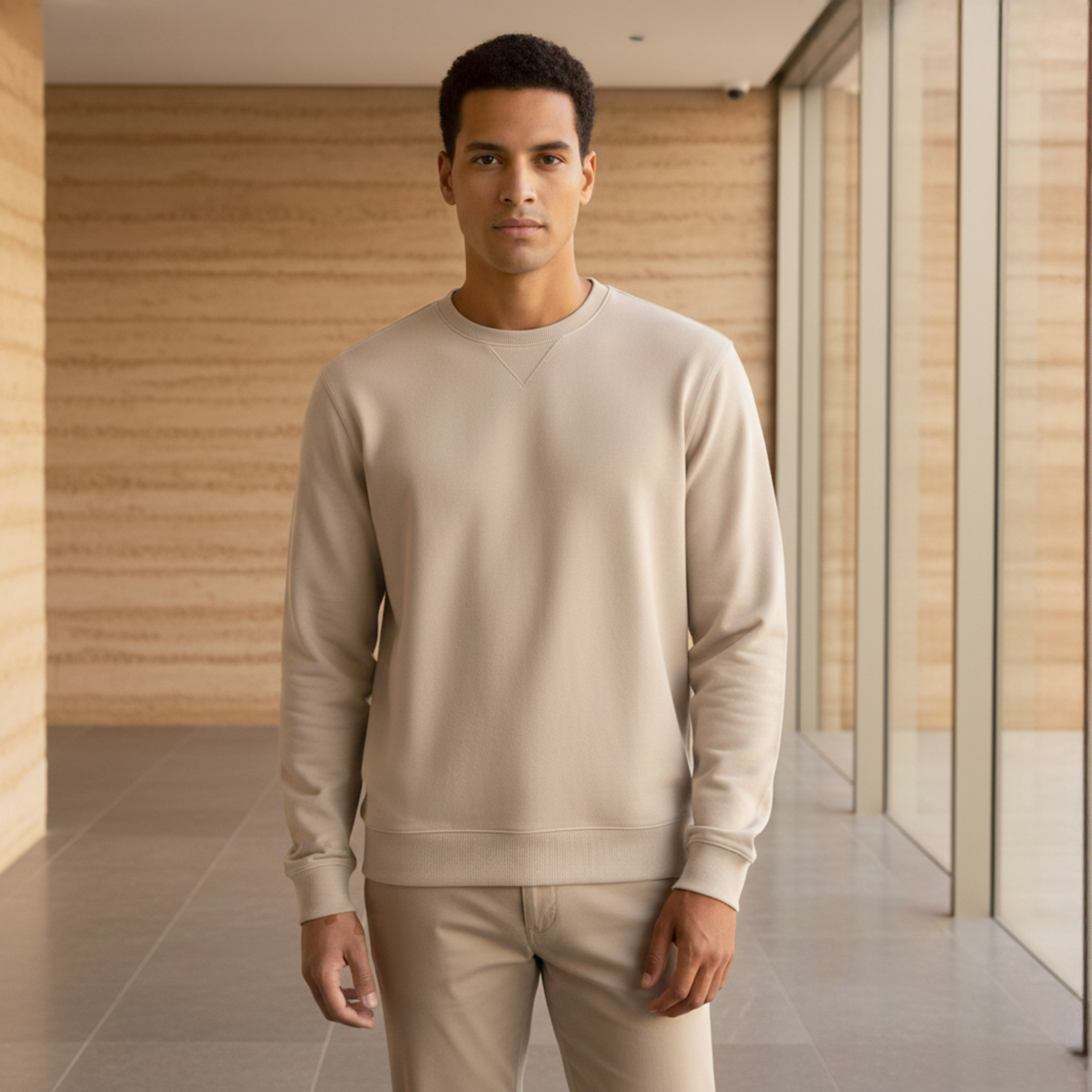 Men Regular Fit Crew Neck Sweatshirt-men-winterwear-hoodiesandsweatshirts-image-1