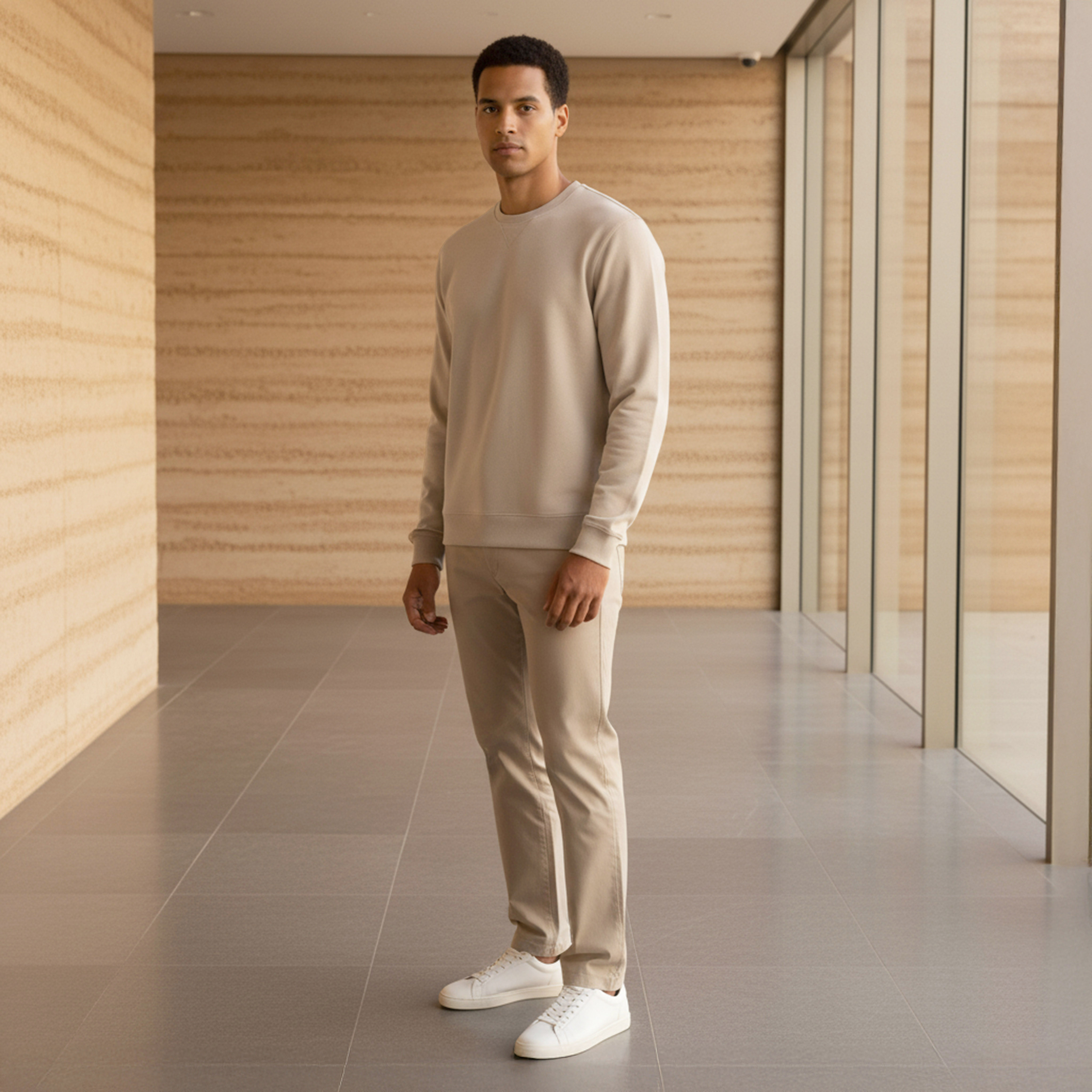 Men Regular Fit Crew Neck Sweatshirt-men-winterwear-hoodiesandsweatshirts-image-2