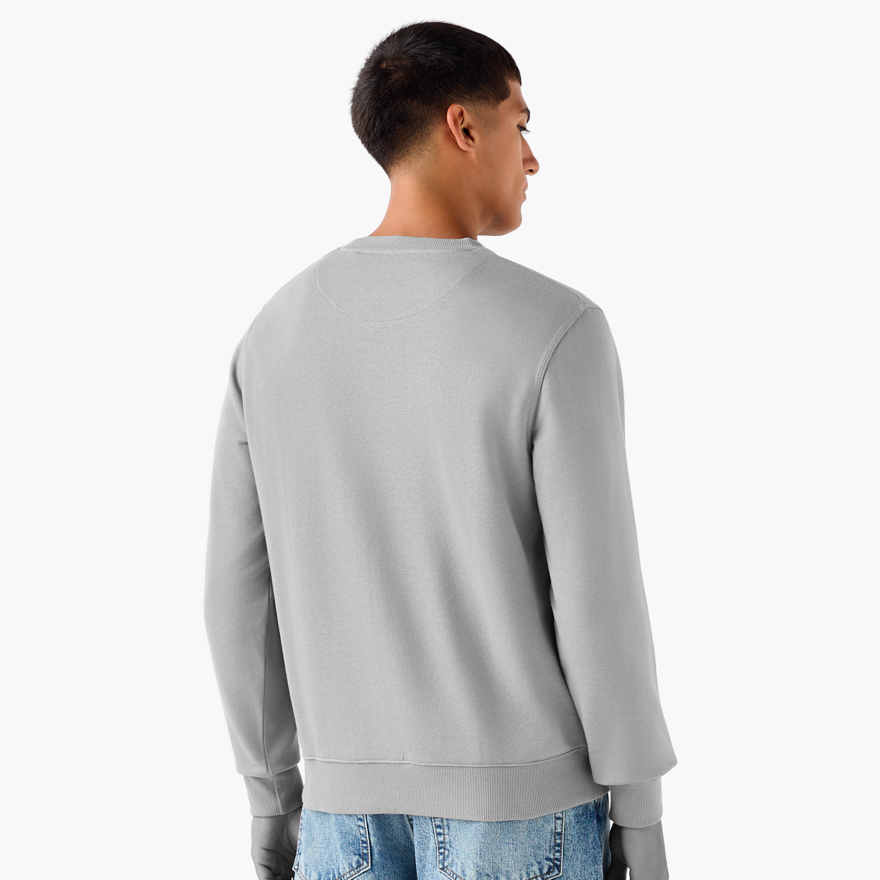 Men Regular Fit Crew Neck Sweatshirt-men-winterwear-hoodiesandsweatshirts-image-3