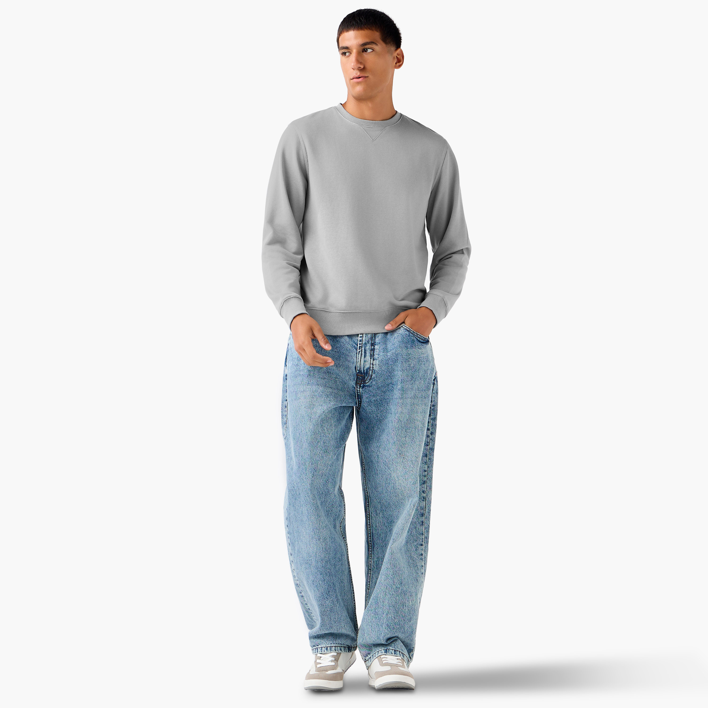 Men Regular Fit Crew Neck Sweatshirt-men-winterwear-hoodiesandsweatshirts-image-6