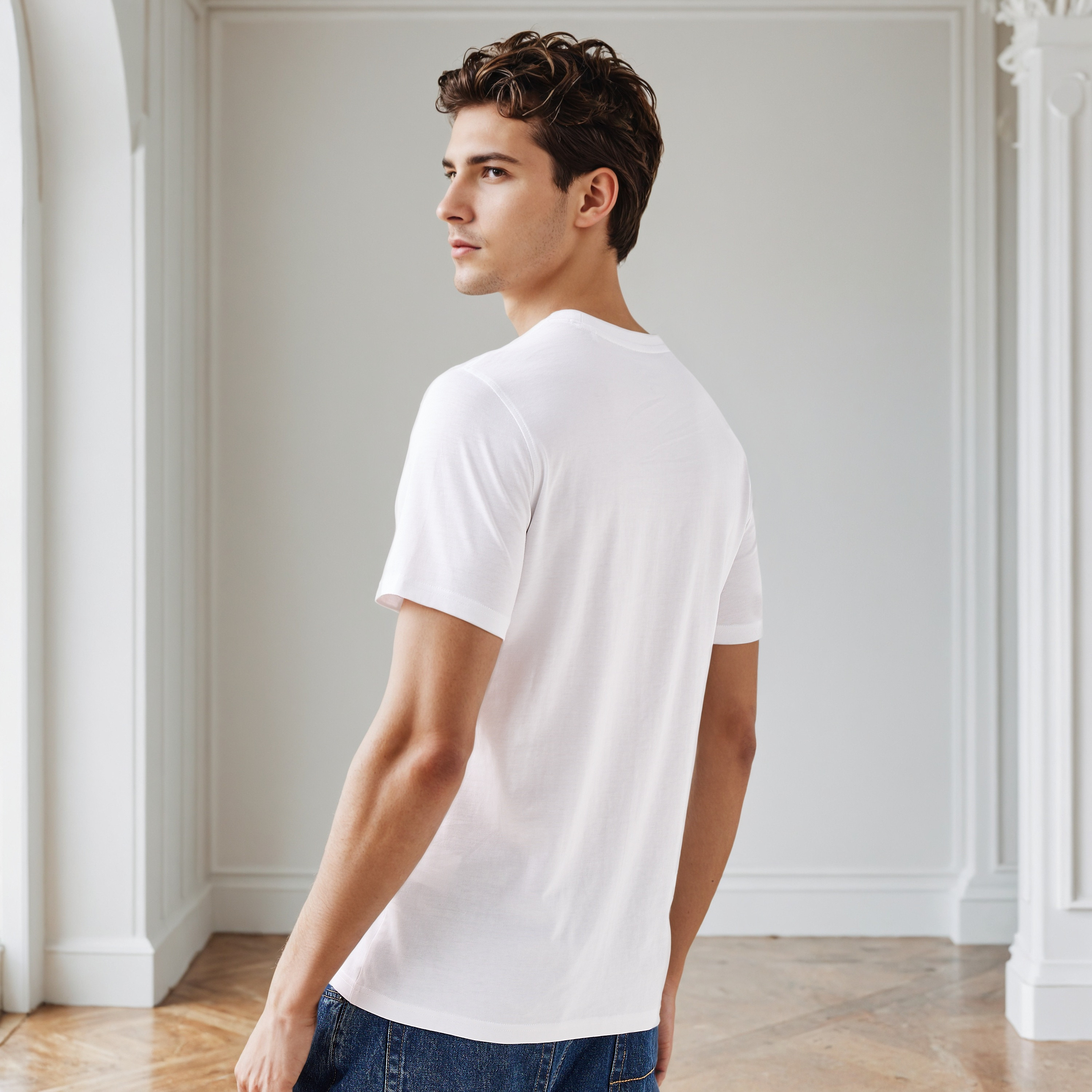 Men's Slim Fit Crew Neck Short Sleeve Sketch Print T-shirt-men-clothing-tshirtsandpolos-tshirts-image-3