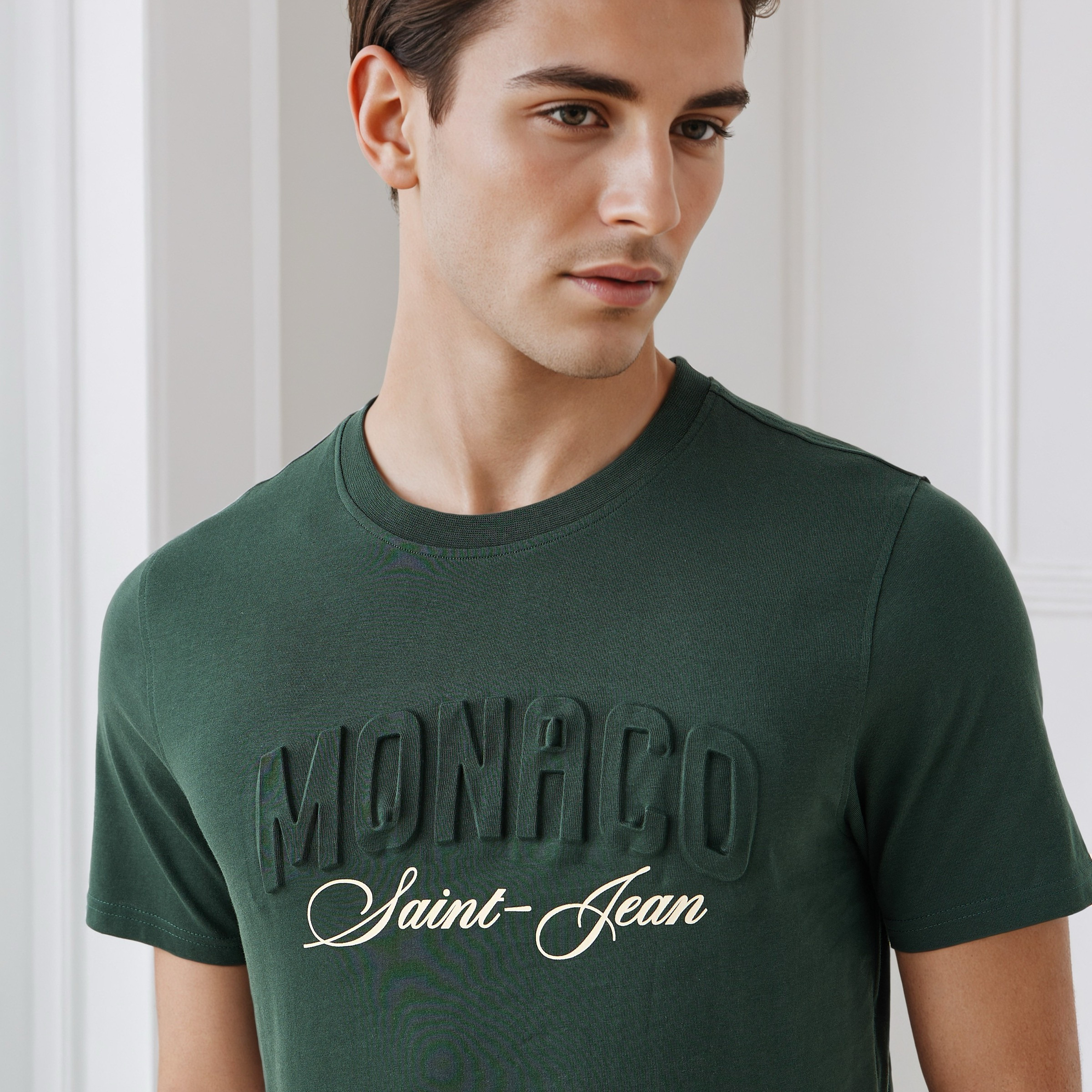 Men Slim Fit Crew Neck Short Sleeves Typographic Print T-shirt-men-clothing-tshirtsandpolos-tshirts-image-4
