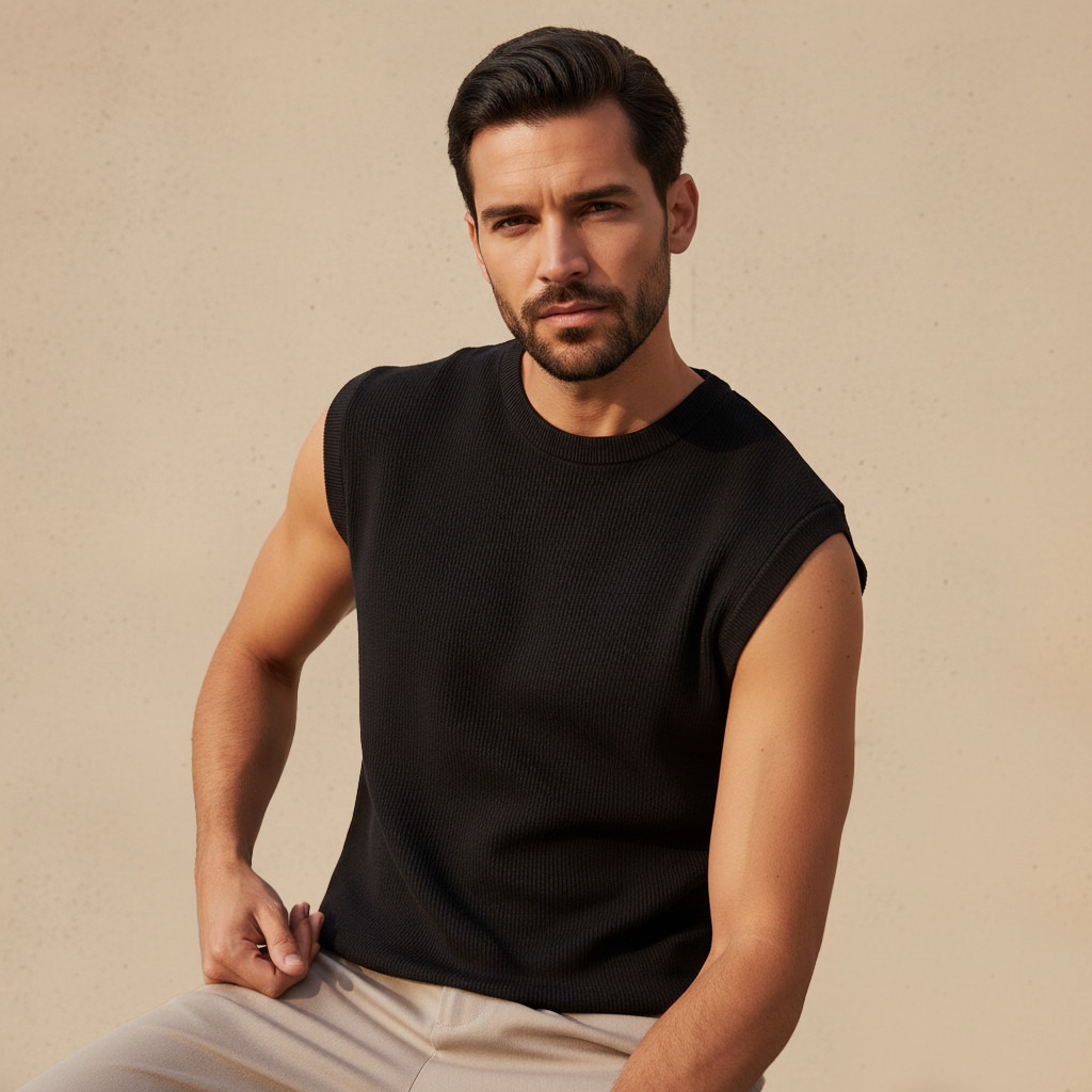 Men Crew Neck Sleeveless Sweater-men-clothing-sweatersandpullovers-image-1
