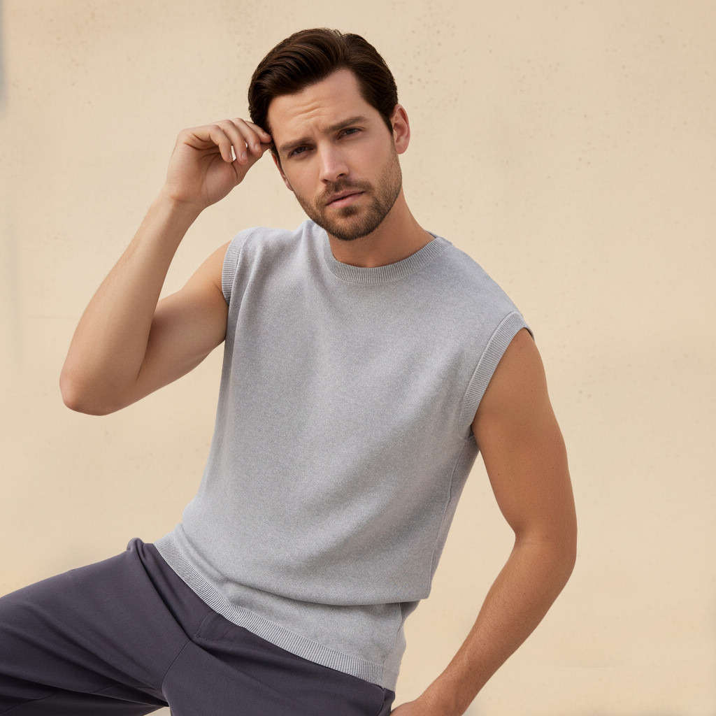 Men Crew Neck Sleeveless Sweater-men-clothing-sweatersandpullovers-image-1