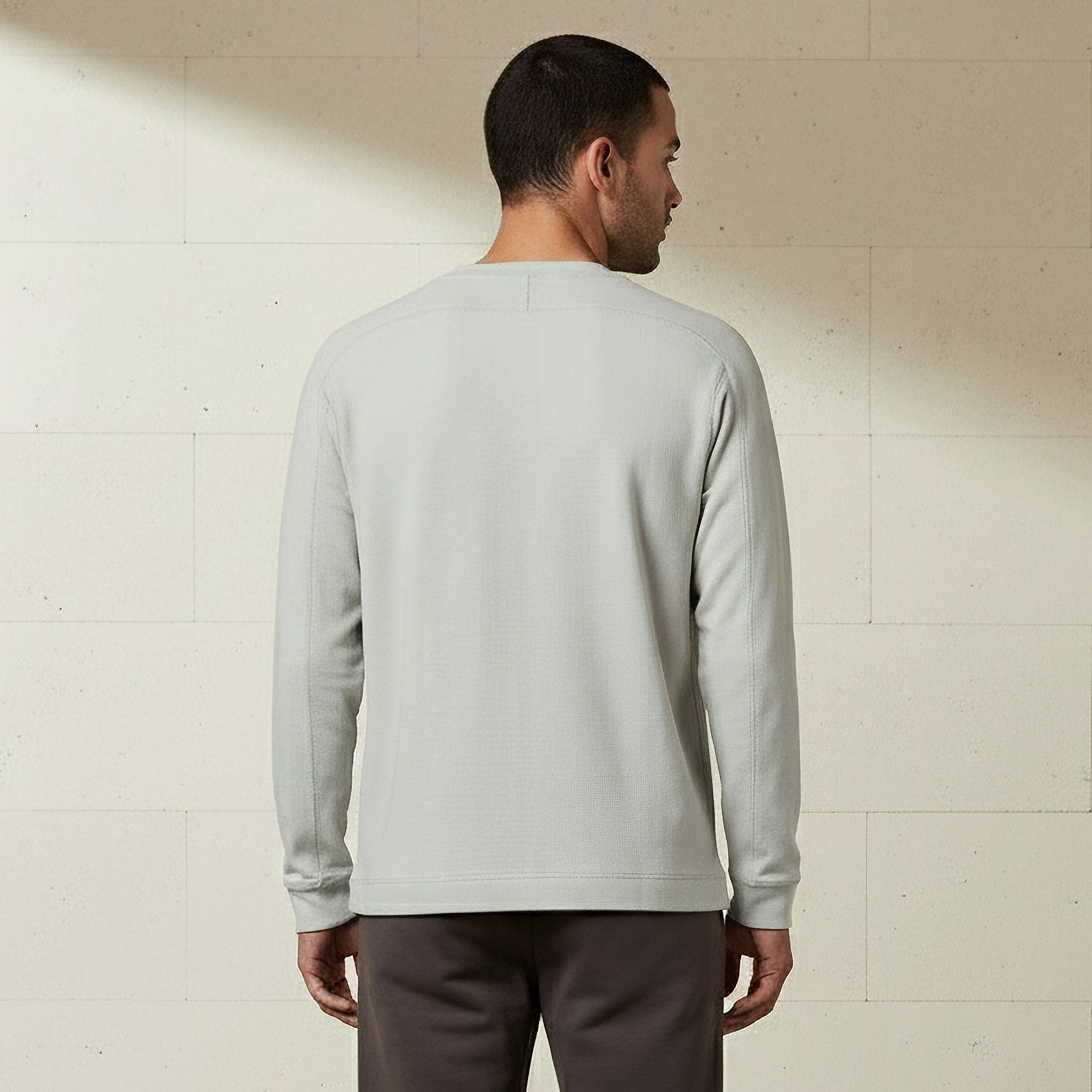Men Regular Fit Crew Neck Long Sleeve Textured T-shirt-men-clothing-tshirtsandpolos-tshirts-image-3