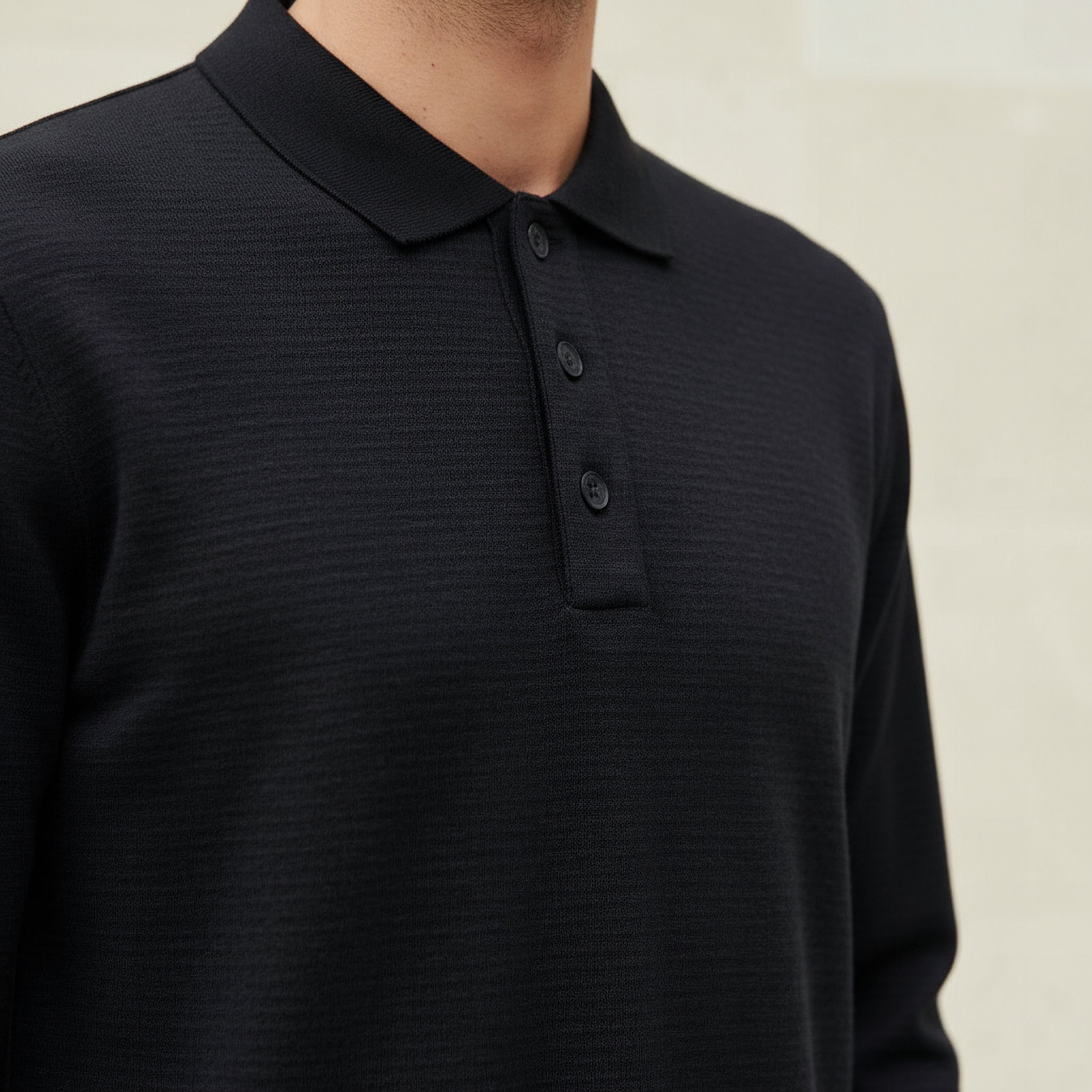 Men Long Sleeves Textured Polo T-shirt-men-clothing-tshirtsandpolos-polos-image-4